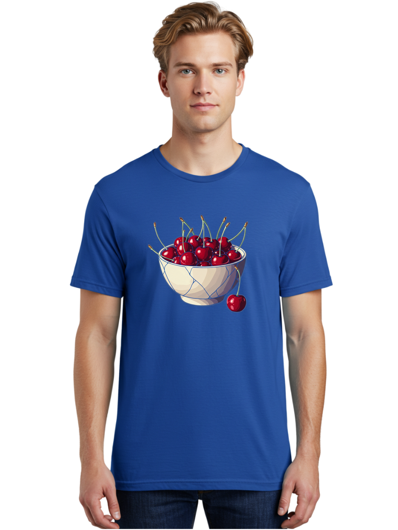 Cherries-In-Bowl-12 Men'S Graphic Tee, 100% Cotton, Comfortable Casual Summer Wear, Machine Washable, Vintage Camera, Old Camera, Antique Camera, Black Camera, Classic Photography, Photography Equipment, Nostalgic Device, Film Camera, Bai676
