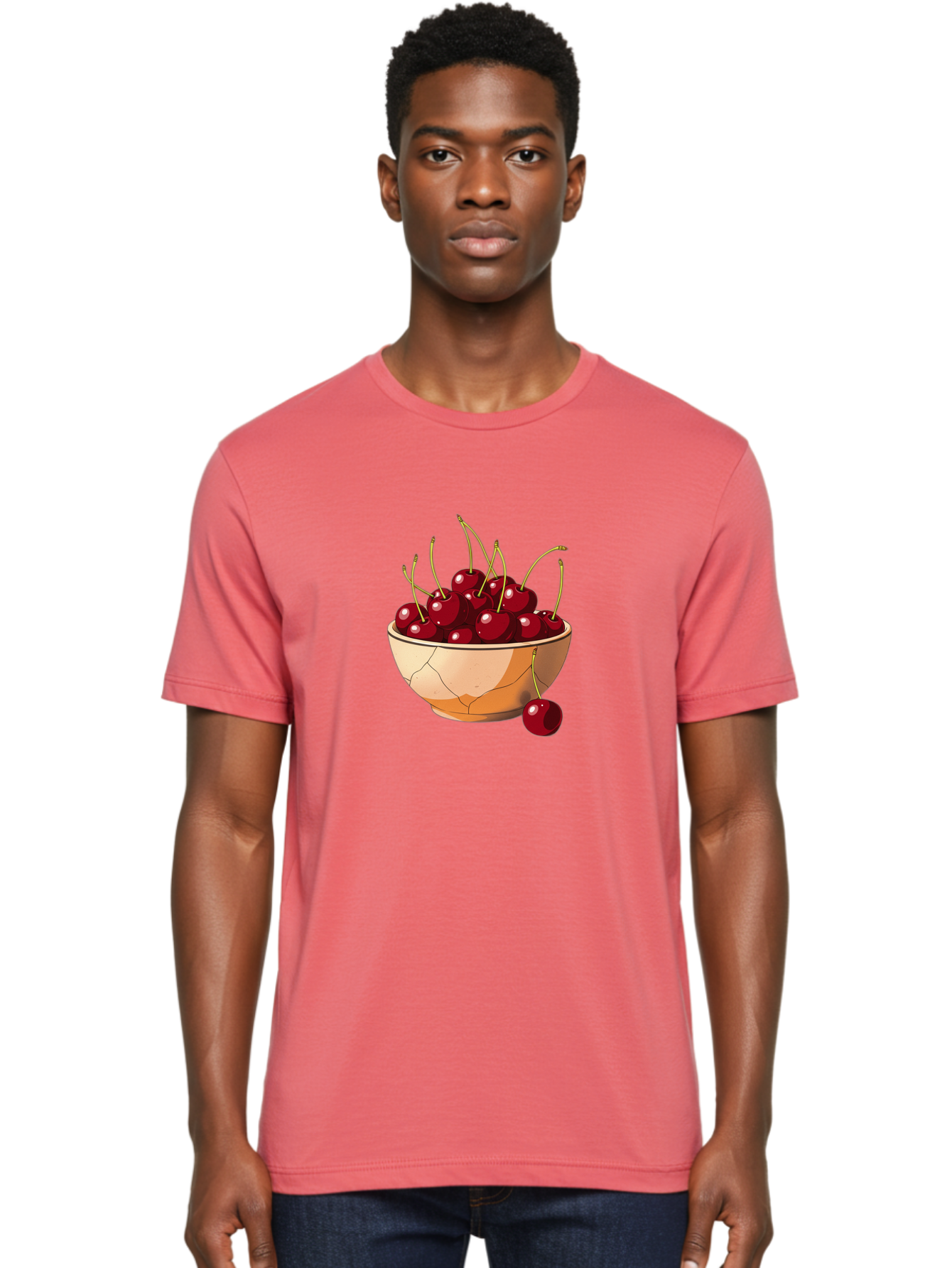 Cherries-In-Bowl-14 Men'S Graphic Tee, 100% Cotton, Comfortable Casual Summer Wear, Machine Washable, Vintage Camera, Old Camera, Antique Camera, Black Camera, Classic Photography, Photography Equipment, Nostalgic Device, Film Camera, Bai678