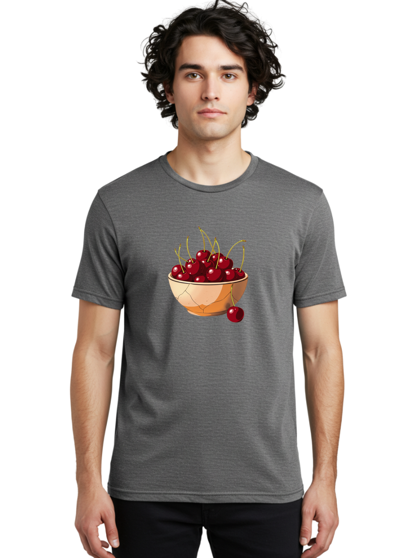 Cherries-In-Bowl-14 Men'S Graphic Tee, 100% Cotton, Comfortable Casual Summer Wear, Machine Washable, Vintage Camera, Old Camera, Antique Camera, Black Camera, Classic Photography, Photography Equipment, Nostalgic Device, Film Camera, Bai678