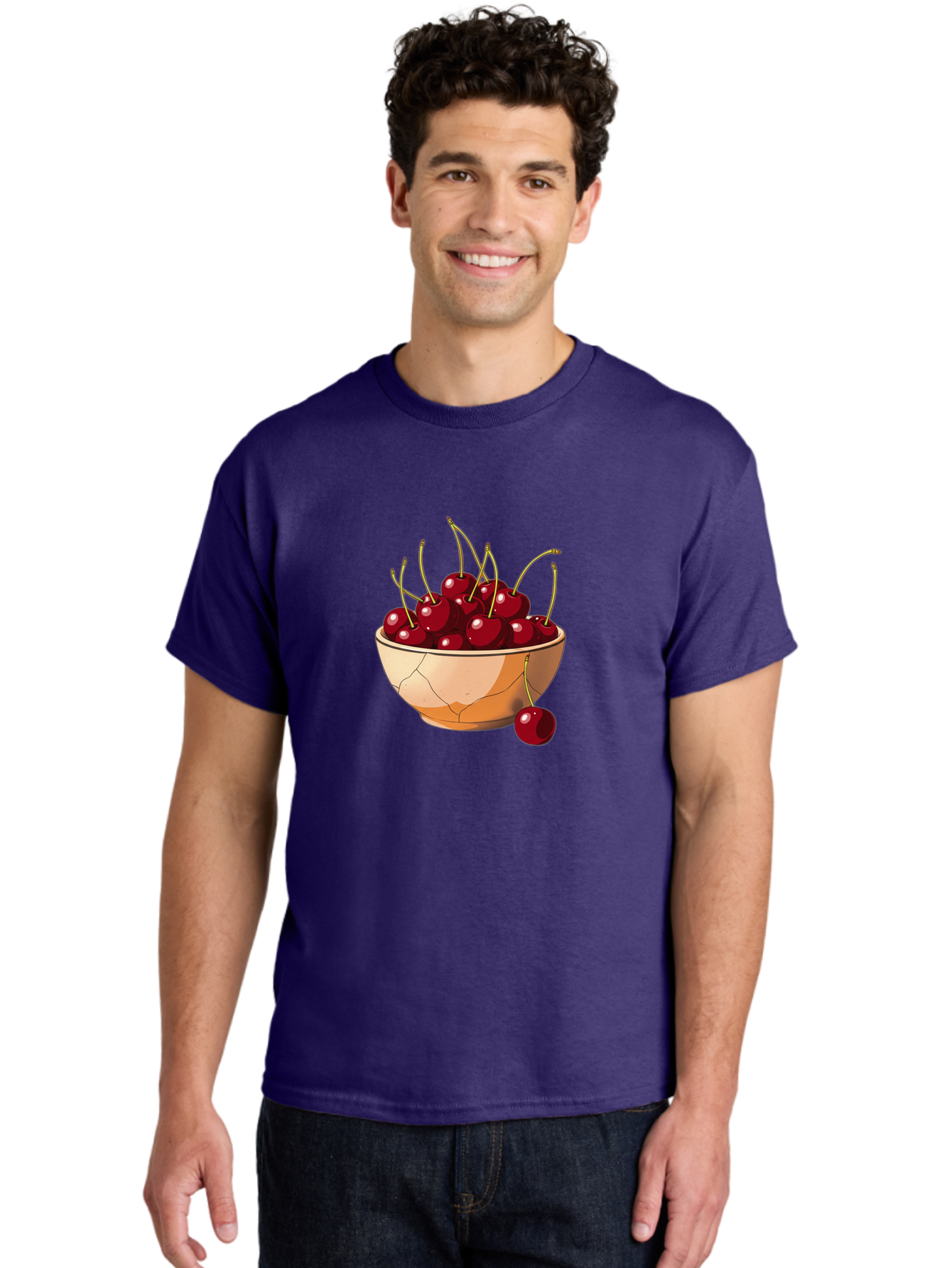 Cherries-In-Bowl-14 Men'S Graphic Tee, 100% Cotton, Comfortable Casual Summer Wear, Machine Washable, Vintage Camera, Old Camera, Antique Camera, Black Camera, Classic Photography, Photography Equipment, Nostalgic Device, Film Camera, Bai678