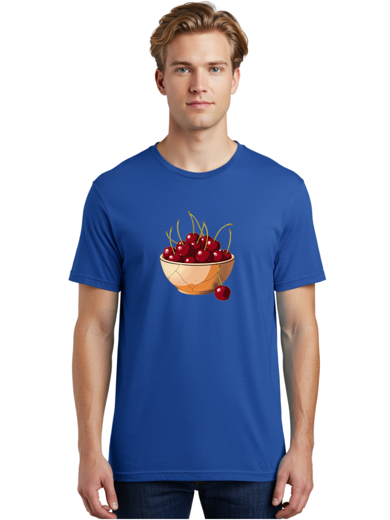 Cherries-In-Bowl-14 Men'S Graphic Tee, 100% Cotton, Comfortable Casual Summer Wear, Machine Washable, Vintage Camera, Old Camera, Antique Camera, Black Camera, Classic Photography, Photography Equipment, Nostalgic Device, Film Camera, Bai678