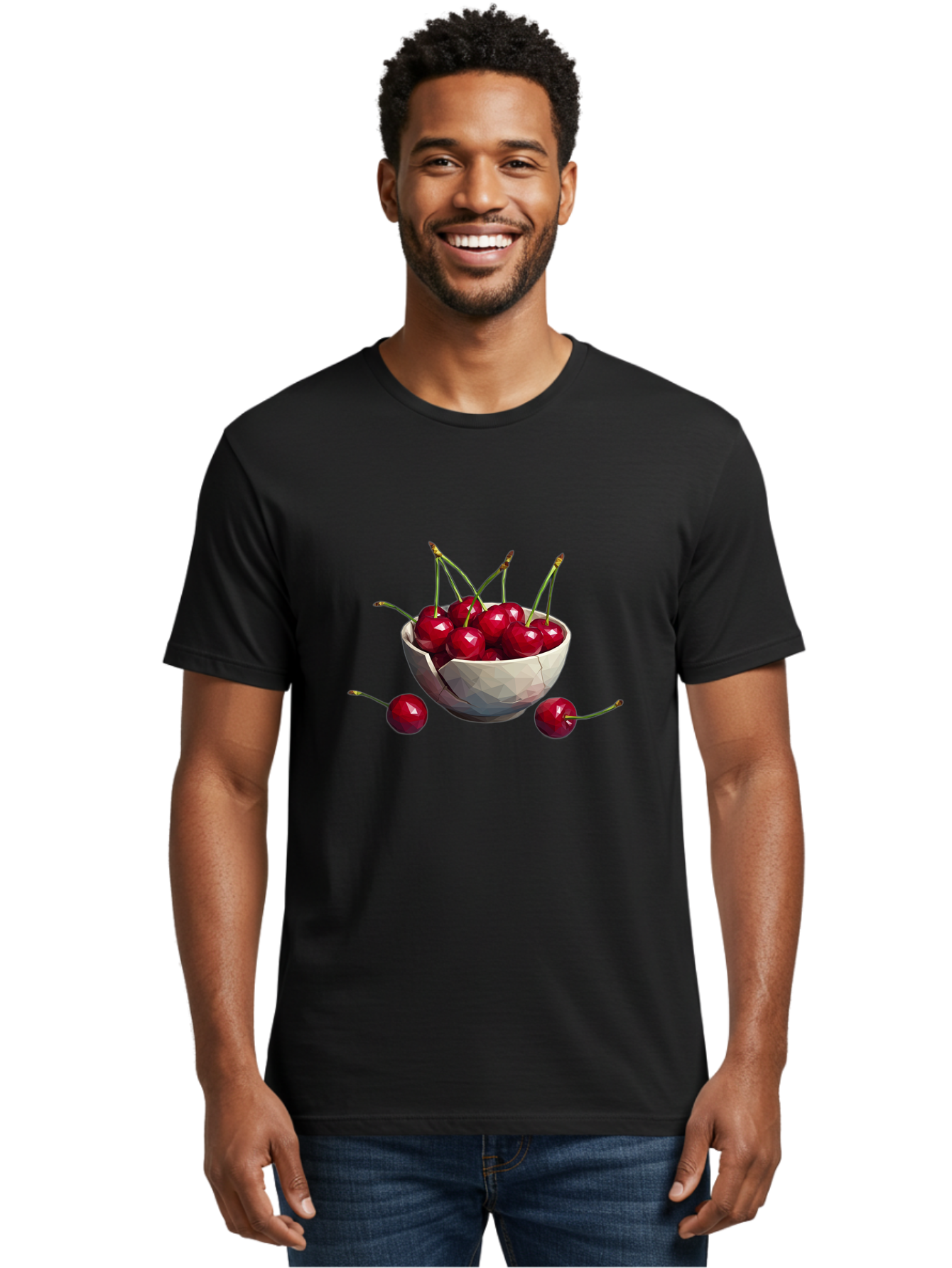 Cherries-In-Bowl-15 Men'S Graphic Tee, 100% Cotton, Comfortable Casual Summer Wear, Machine Washable, Vintage Camera, Old Camera, Antique Camera, Black Camera, Classic Photography, Photography Equipment, Nostalgic Device, Film Camera, Bai679