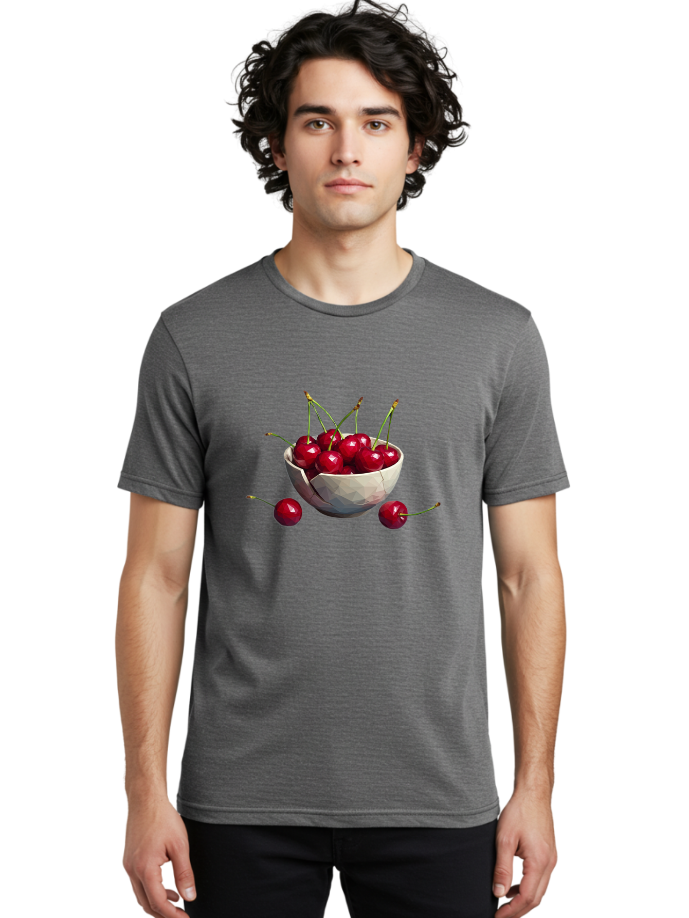 Cherries-In-Bowl-15 Men'S Graphic Tee, 100% Cotton, Comfortable Casual Summer Wear, Machine Washable, Vintage Camera, Old Camera, Antique Camera, Black Camera, Classic Photography, Photography Equipment, Nostalgic Device, Film Camera, Bai679