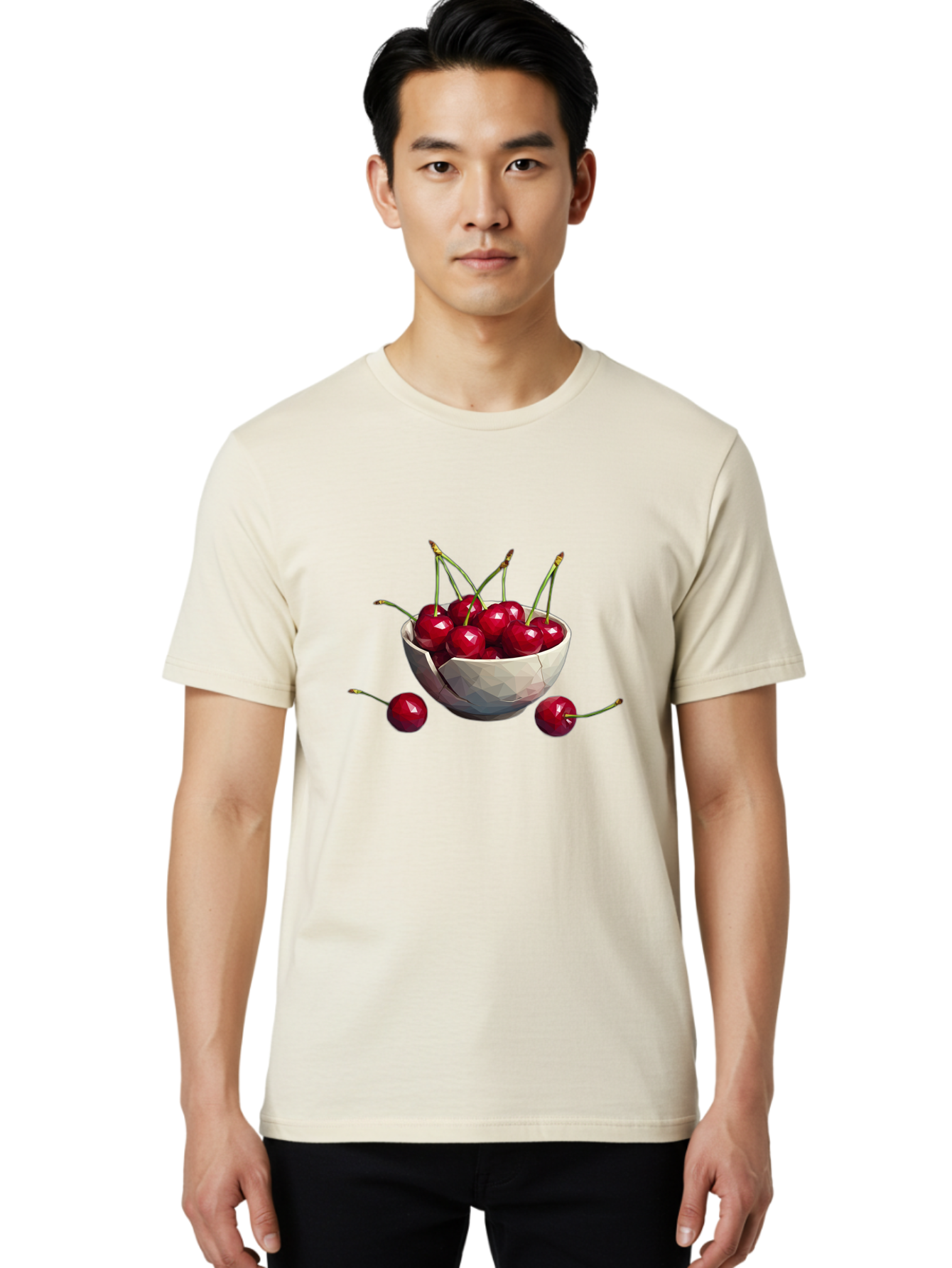 Cherries-In-Bowl-15 Men'S Graphic Tee, 100% Cotton, Comfortable Casual Summer Wear, Machine Washable, Vintage Camera, Old Camera, Antique Camera, Black Camera, Classic Photography, Photography Equipment, Nostalgic Device, Film Camera, Bai679