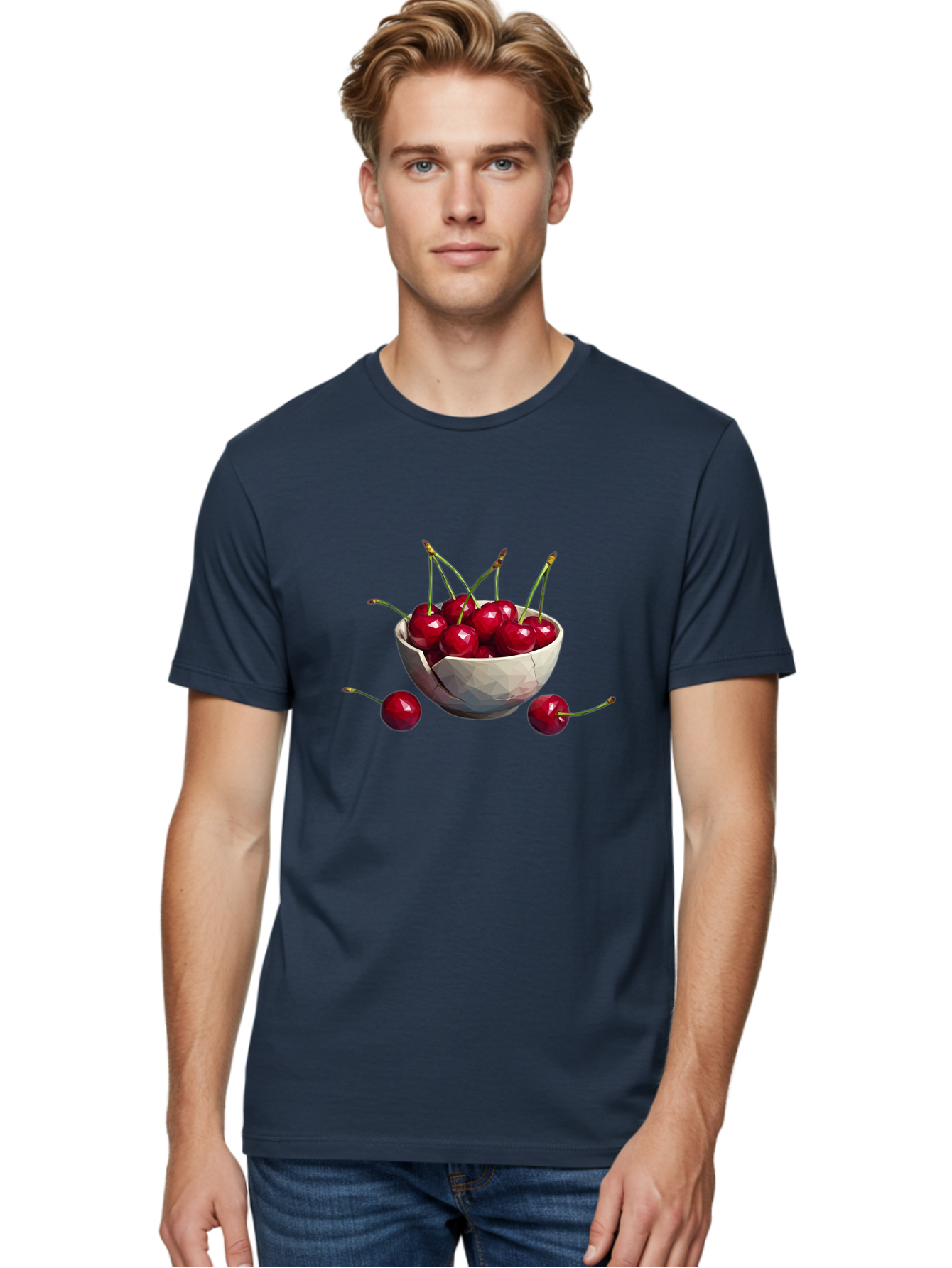 Cherries-In-Bowl-15 Men'S Graphic Tee, 100% Cotton, Comfortable Casual Summer Wear, Machine Washable, Vintage Camera, Old Camera, Antique Camera, Black Camera, Classic Photography, Photography Equipment, Nostalgic Device, Film Camera, Bai679