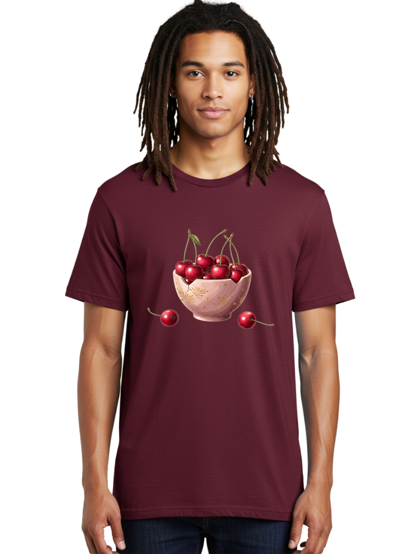 Cherries-In-Bowl-16 Men'S Graphic Tee, 100% Cotton, Comfortable Casual Summer Wear, Machine Washable, Vintage Camera, Old Camera, Antique Camera, Black Camera, Classic Photography, Photography Equipment, Nostalgic Device, Film Camera, Bai680