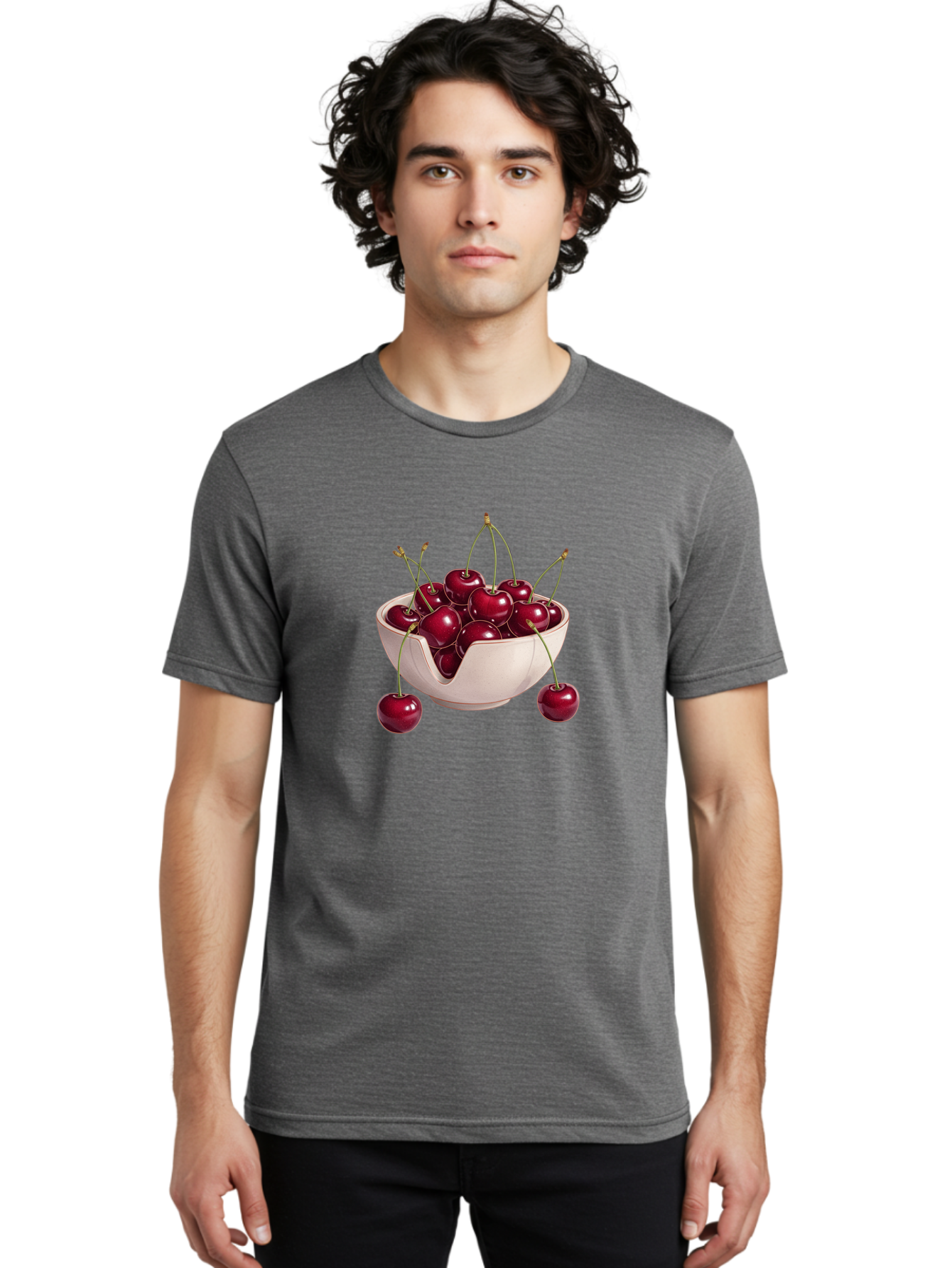 Cherries-In-Bowl-17 Men'S Graphic Tee, 100% Cotton, Comfortable Casual Summer Wear, Machine Washable, Vintage Camera, Old Camera, Antique Camera, Black Camera, Classic Photography, Photography Equipment, Nostalgic Device, Film Camera, Bai681