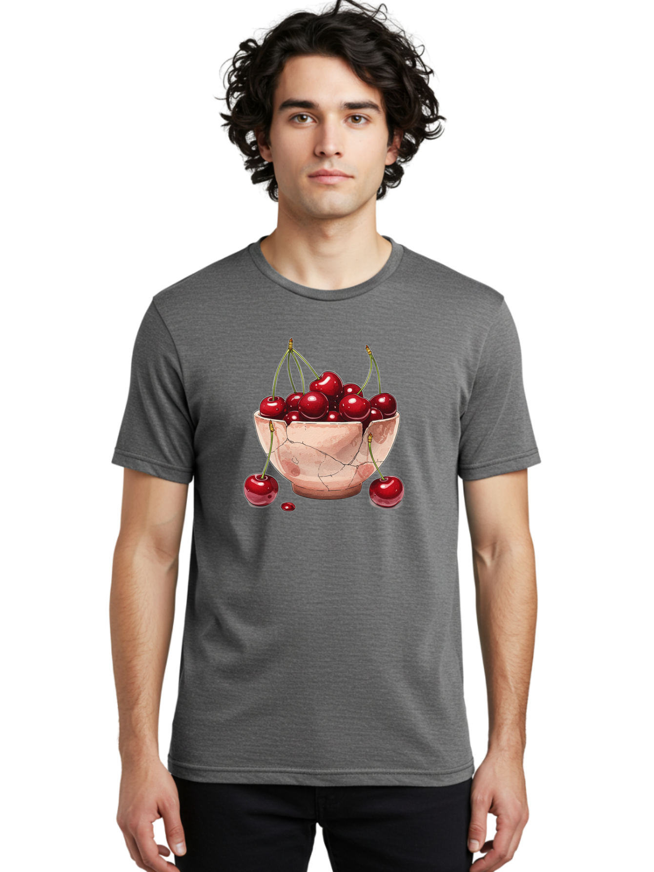 Cherries-In-Bowl-18 Men'S Graphic Tee, 100% Cotton, Comfortable Casual Summer Wear, Machine Washable, Vintage Camera, Old Camera, Antique Camera, Black Camera, Classic Photography, Photography Equipment, Nostalgic Device, Film Camera, Bai682