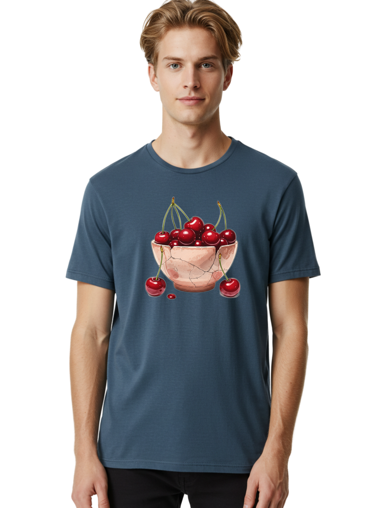 Cherries-In-Bowl-18 Men'S Graphic Tee, 100% Cotton, Comfortable Casual Summer Wear, Machine Washable, Vintage Camera, Old Camera, Antique Camera, Black Camera, Classic Photography, Photography Equipment, Nostalgic Device, Film Camera, Bai682