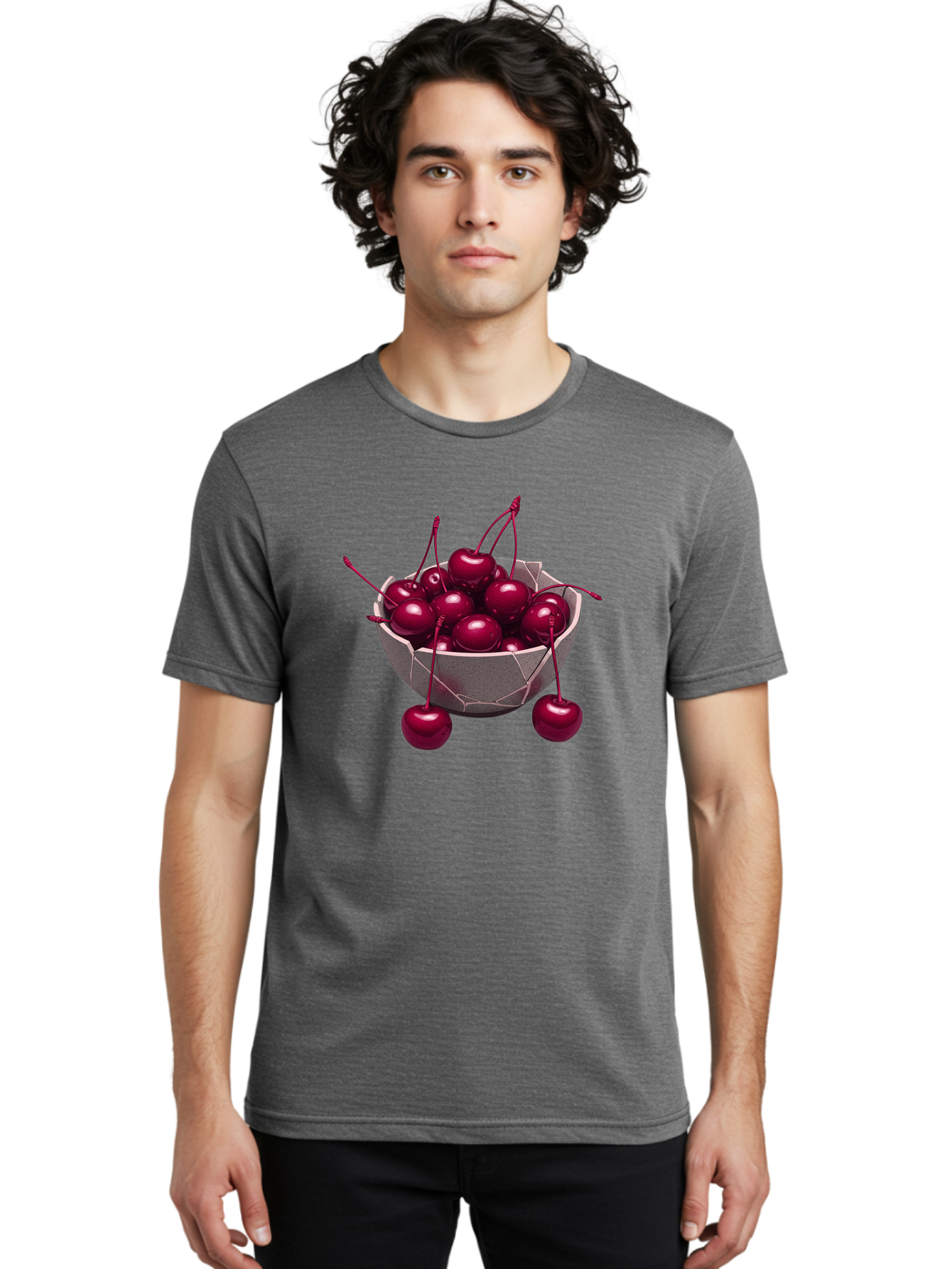 Cherries-In-Bowl-19 Men'S Graphic Tee, 100% Cotton, Comfortable Casual Summer Wear, Machine Washable, Vintage Camera, Old Camera, Antique Camera, Black Camera, Classic Photography, Photography Equipment, Nostalgic Device, Film Camera, Bai683