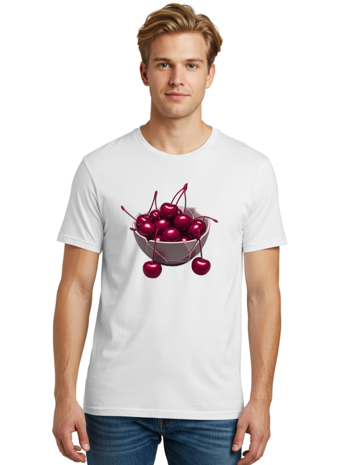 Cherries-In-Bowl-19 Men'S Graphic Tee, 100% Cotton, Comfortable Casual Summer Wear, Machine Washable, Vintage Camera, Old Camera, Antique Camera, Black Camera, Classic Photography, Photography Equipment, Nostalgic Device, Film Camera, Bai683