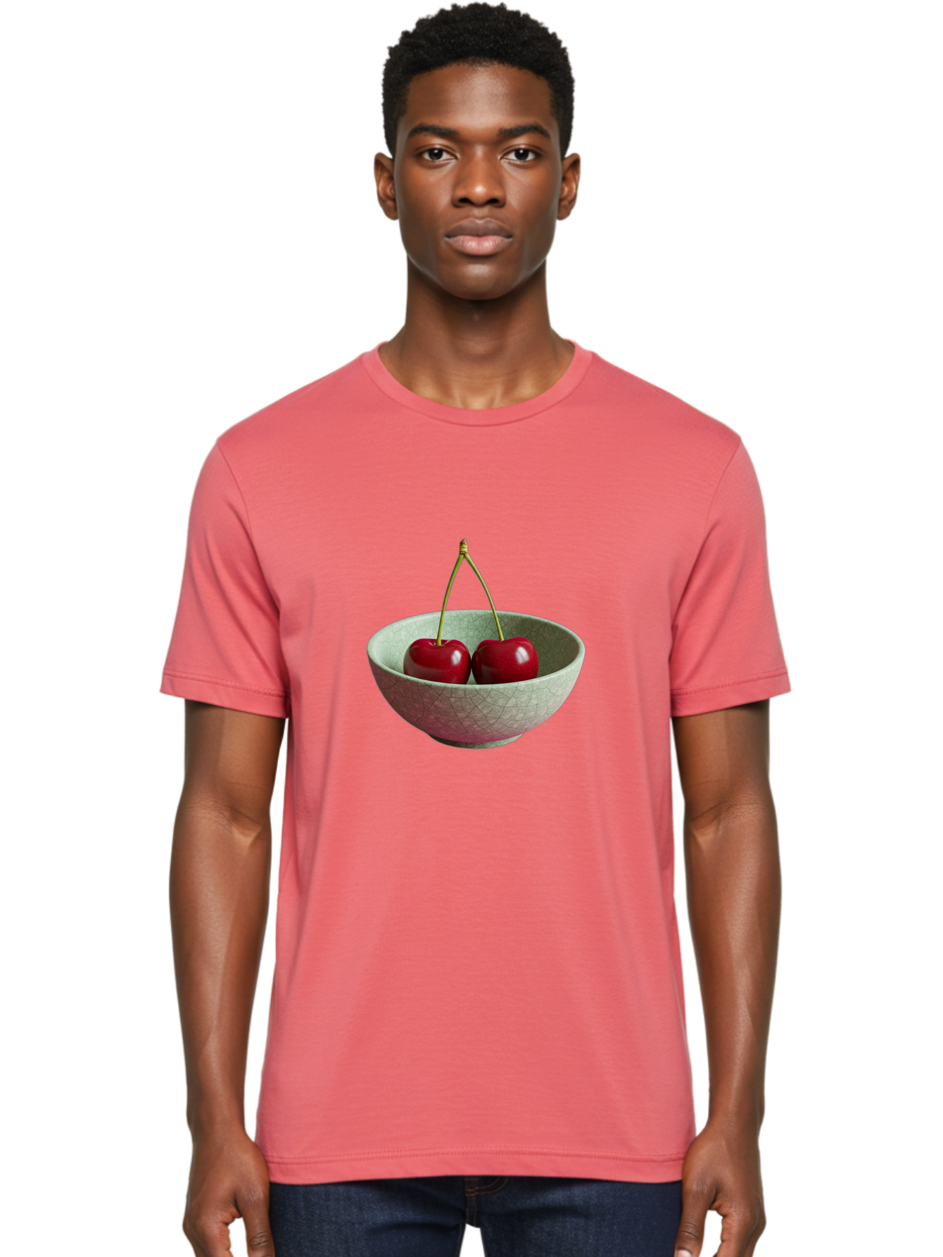 Cherries-In-Bowl-2 Men'S Graphic Tee, 100% Cotton, Comfortable Casual Summer Wear, Machine Washable, Vintage Camera, Old Camera, Antique Camera, Black Camera, Classic Photography, Photography Equipment, Nostalgic Device, Film Camera, Bai684