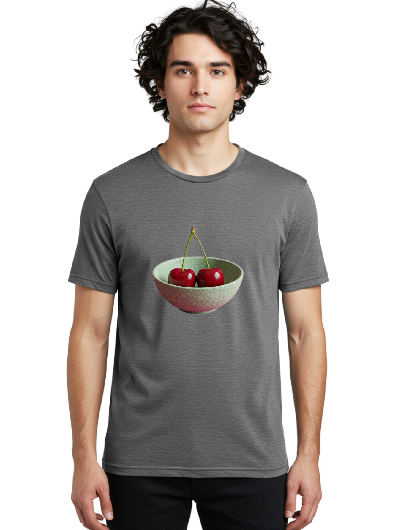 Cherries-In-Bowl-2 Men'S Graphic Tee, 100% Cotton, Comfortable Casual Summer Wear, Machine Washable, Vintage Camera, Old Camera, Antique Camera, Black Camera, Classic Photography, Photography Equipment, Nostalgic Device, Film Camera, Bai684