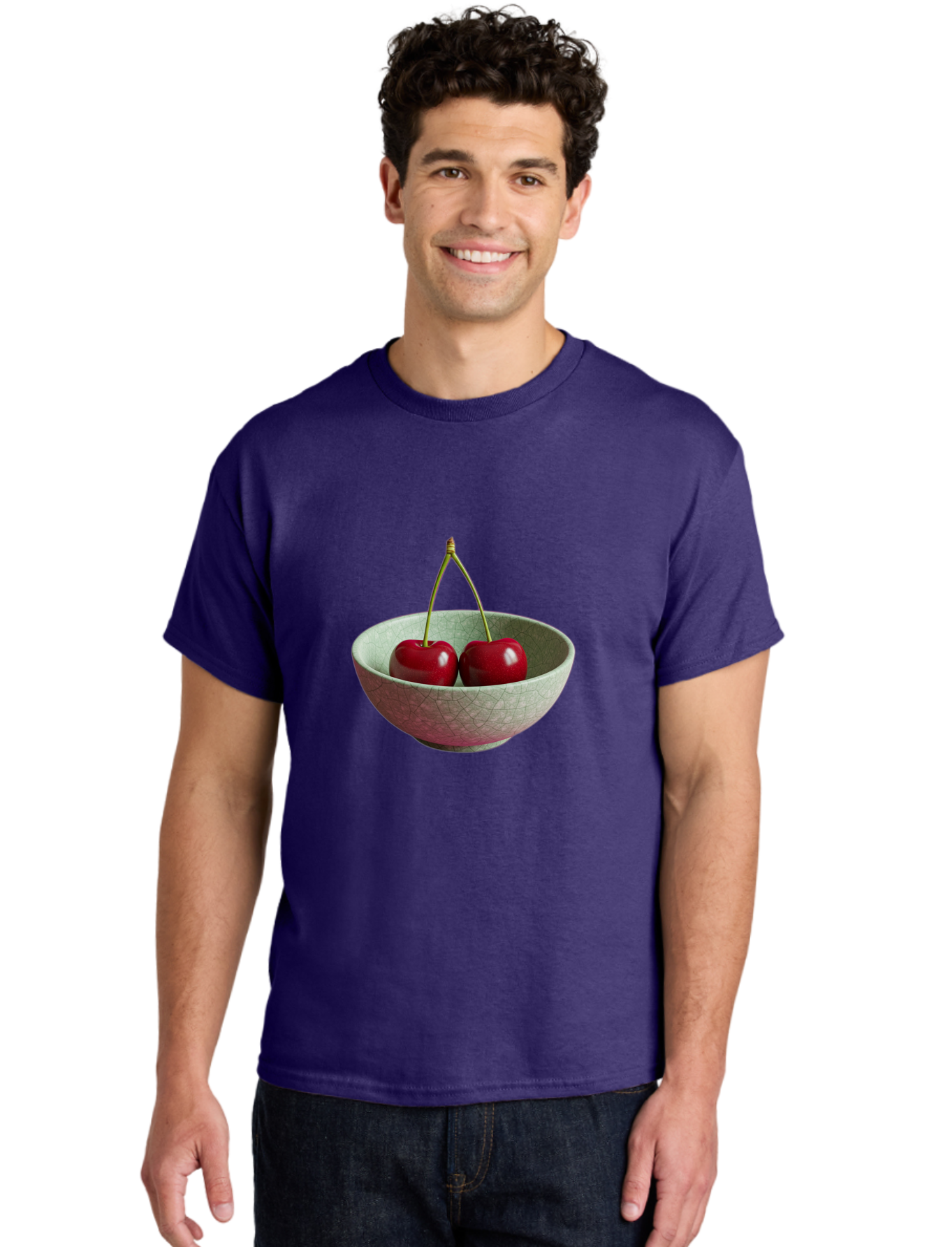 Cherries-In-Bowl-2 Men'S Graphic Tee, 100% Cotton, Comfortable Casual Summer Wear, Machine Washable, Vintage Camera, Old Camera, Antique Camera, Black Camera, Classic Photography, Photography Equipment, Nostalgic Device, Film Camera, Bai684