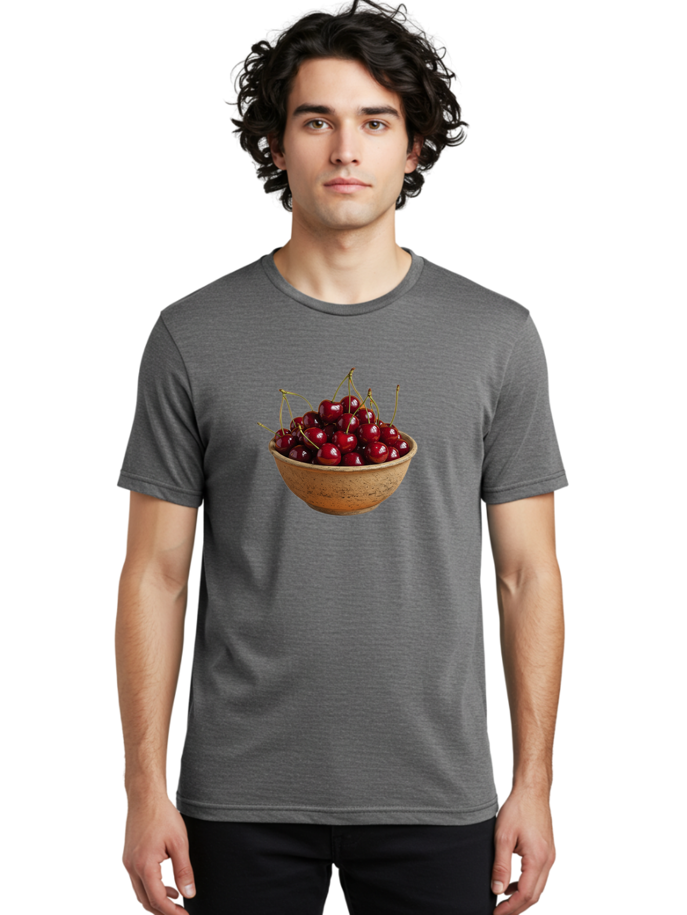 Cherries-In-Bowl-20 Men'S Graphic Tee, 100% Cotton, Comfortable Casual Summer Wear, Machine Washable, Vintage Camera, Old Camera, Antique Camera, Black Camera, Classic Photography, Photography Equipment, Nostalgic Device, Film Camera, Bai685