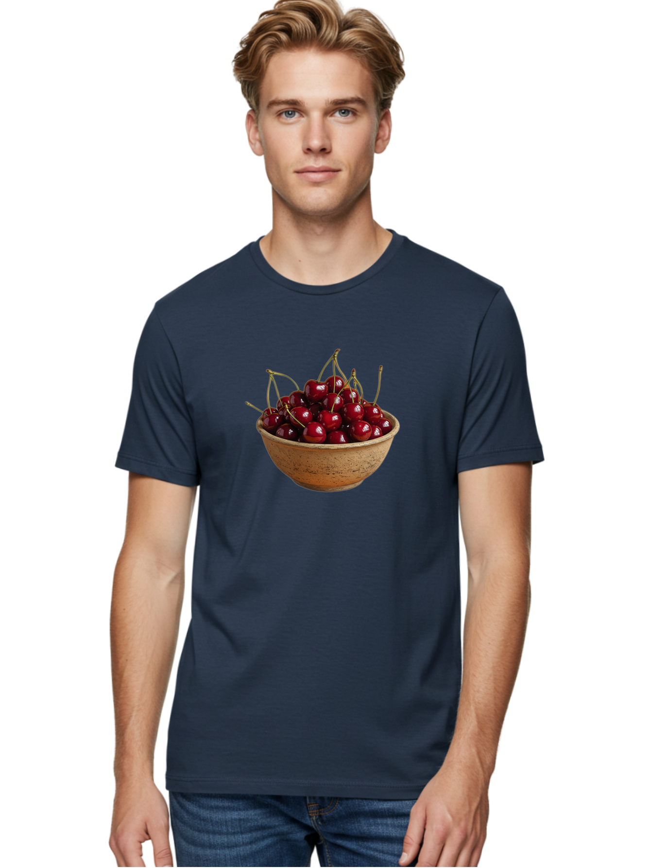 Cherries-In-Bowl-20 Men'S Graphic Tee, 100% Cotton, Comfortable Casual Summer Wear, Machine Washable, Vintage Camera, Old Camera, Antique Camera, Black Camera, Classic Photography, Photography Equipment, Nostalgic Device, Film Camera, Bai685
