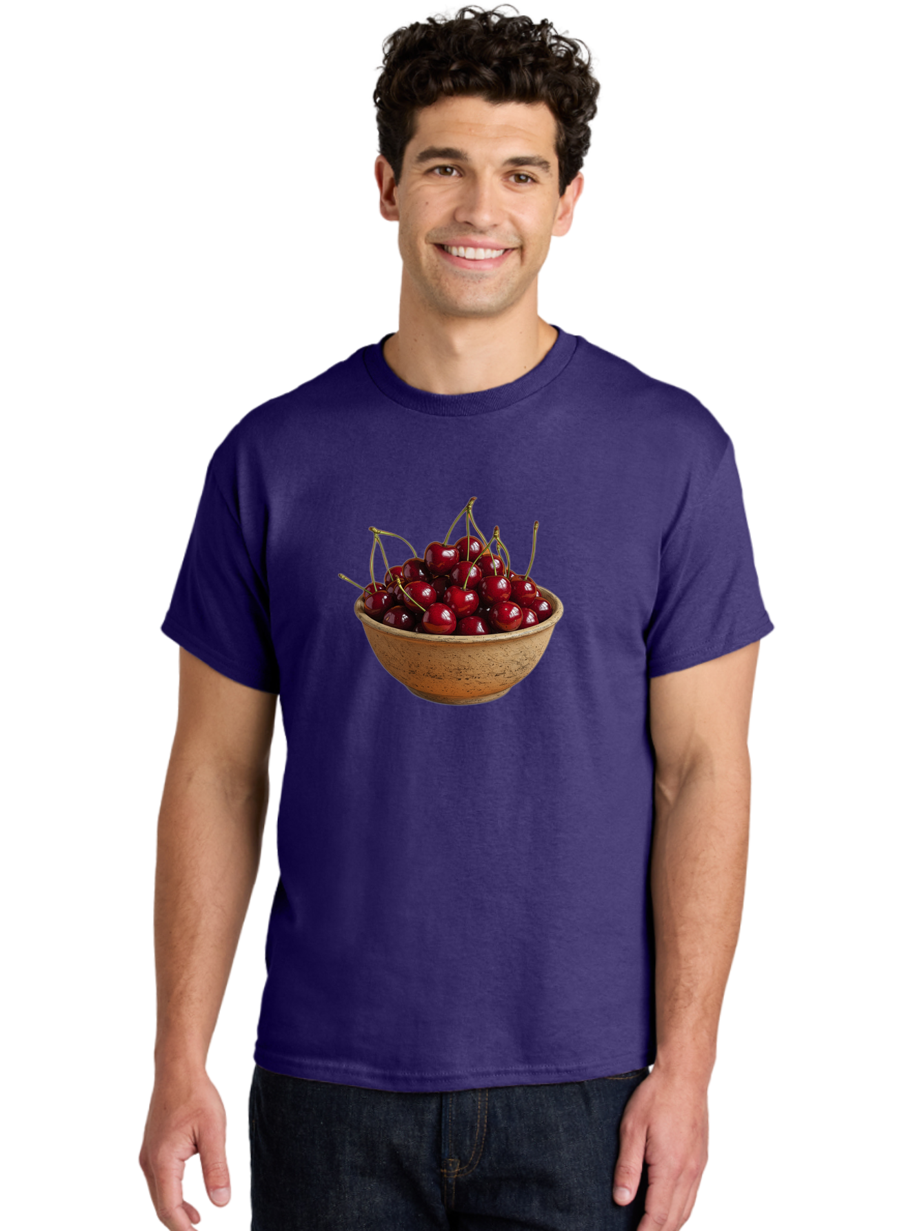 Cherries-In-Bowl-20 Men'S Graphic Tee, 100% Cotton, Comfortable Casual Summer Wear, Machine Washable, Vintage Camera, Old Camera, Antique Camera, Black Camera, Classic Photography, Photography Equipment, Nostalgic Device, Film Camera, Bai685