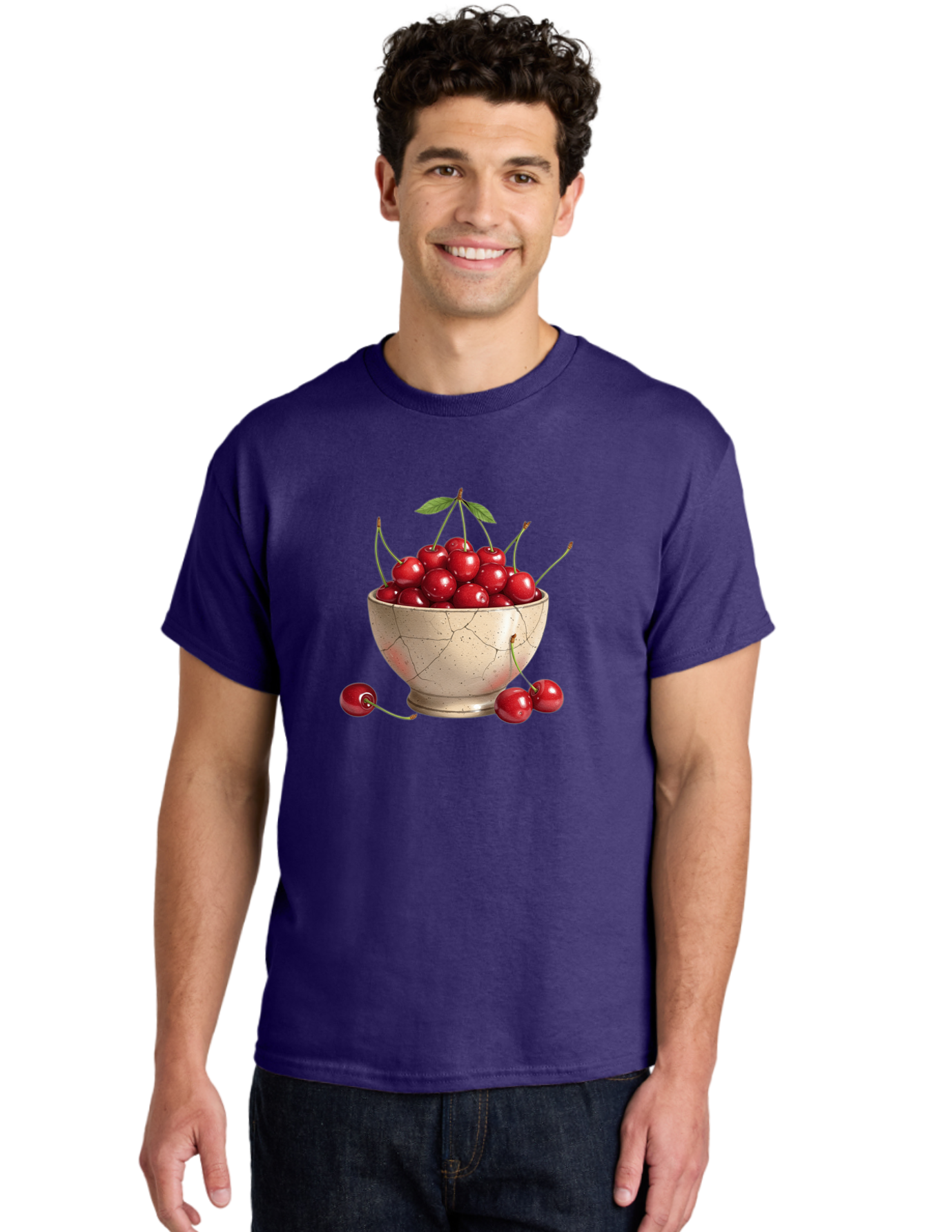 Cherries-In-Bowl-21 Men'S Graphic Tee, 100% Cotton, Comfortable Casual Summer Wear, Machine Washable, Vintage Camera, Old Camera, Antique Camera, Black Camera, Classic Photography, Photography Equipment, Nostalgic Device, Film Camera, Bai686