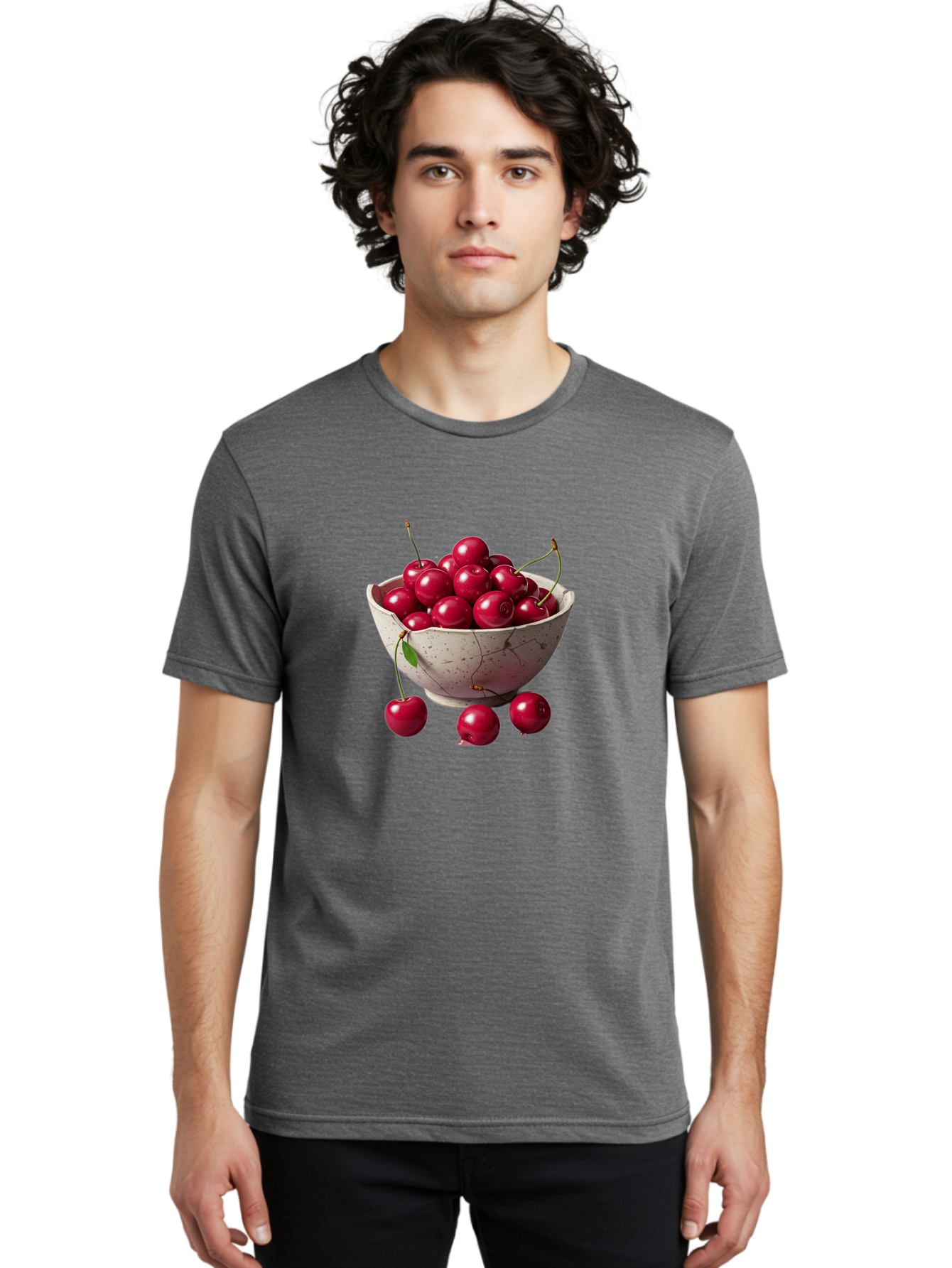 Cherries-In-Bowl-22 Men'S Graphic Tee, 100% Cotton, Comfortable Casual Summer Wear, Machine Washable, Vintage Camera, Old Camera, Antique Camera, Black Camera, Classic Photography, Photography Equipment, Nostalgic Device, Film Camera, Bai687