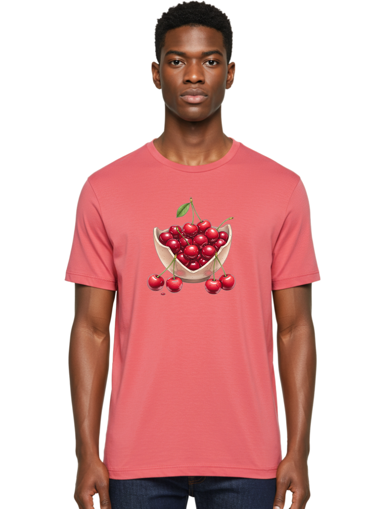 Cherries-In-Bowl-23 Men'S Graphic Tee, 100% Cotton, Comfortable Casual Summer Wear, Machine Washable, Vintage Camera, Old Camera, Antique Camera, Black Camera, Classic Photography, Photography Equipment, Nostalgic Device, Film Camera, Bai688