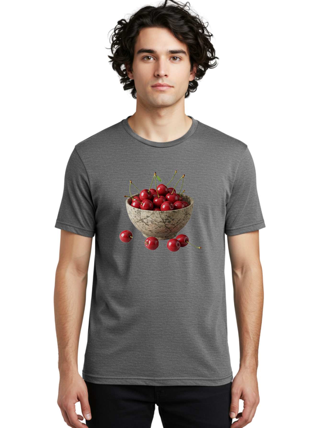 Cherries-In-Bowl-24 Men'S Graphic Tee, 100% Cotton, Comfortable Casual Summer Wear, Machine Washable, Vintage Camera, Old Camera, Antique Camera, Black Camera, Classic Photography, Photography Equipment, Nostalgic Device, Film Camera, Bai689