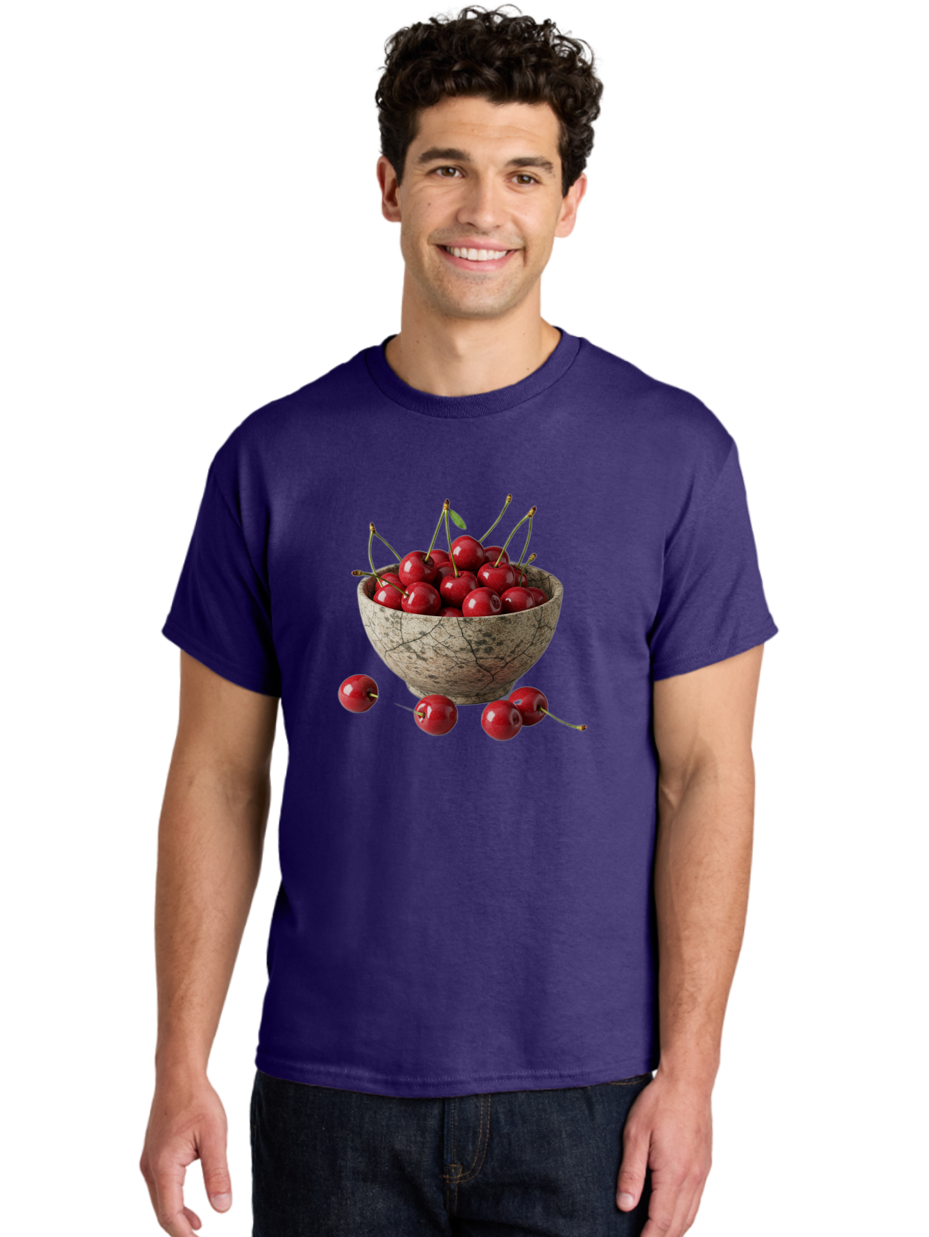 Cherries-In-Bowl-24 Men'S Graphic Tee, 100% Cotton, Comfortable Casual Summer Wear, Machine Washable, Vintage Camera, Old Camera, Antique Camera, Black Camera, Classic Photography, Photography Equipment, Nostalgic Device, Film Camera, Bai689