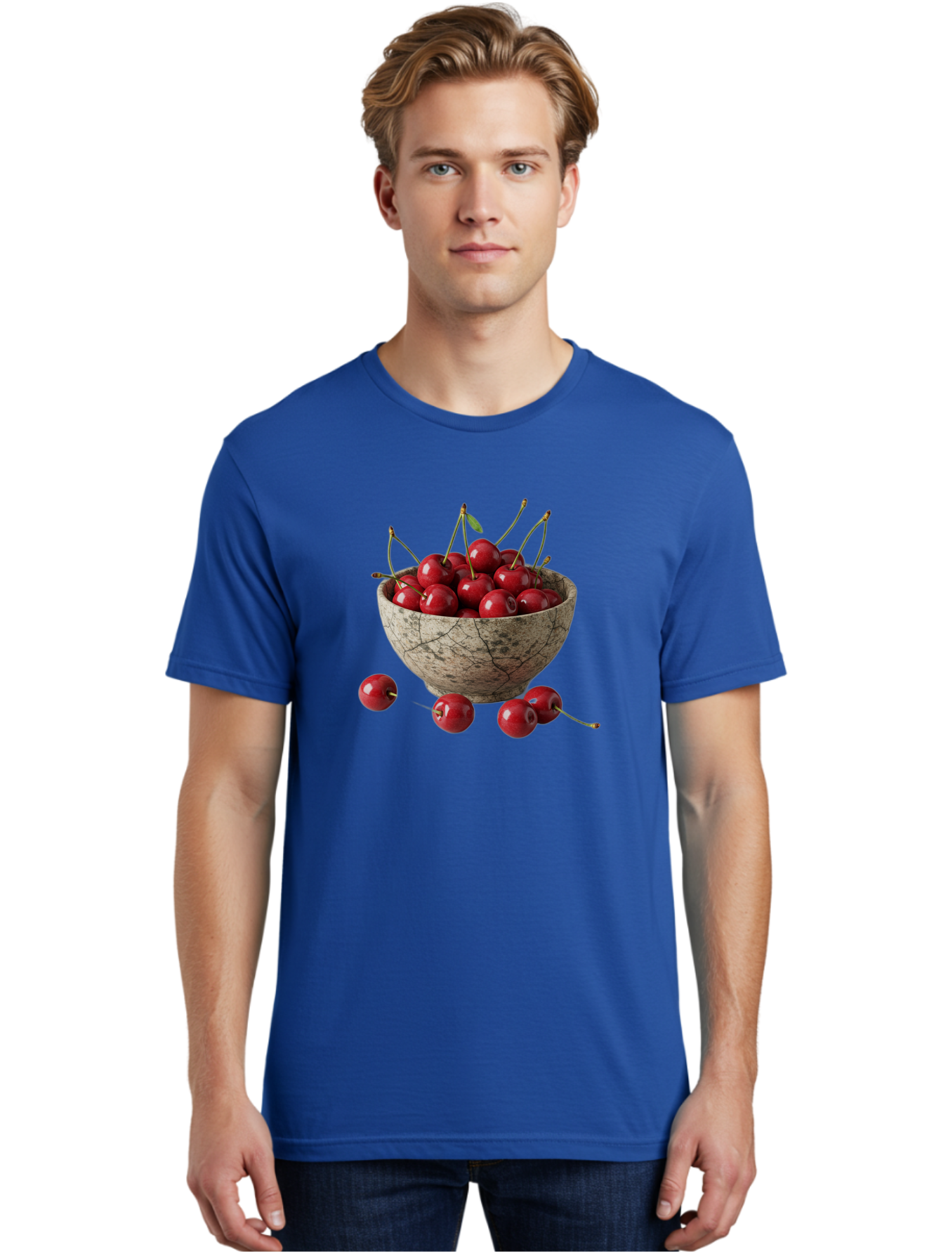 Cherries-In-Bowl-24 Men'S Graphic Tee, 100% Cotton, Comfortable Casual Summer Wear, Machine Washable, Vintage Camera, Old Camera, Antique Camera, Black Camera, Classic Photography, Photography Equipment, Nostalgic Device, Film Camera, Bai689