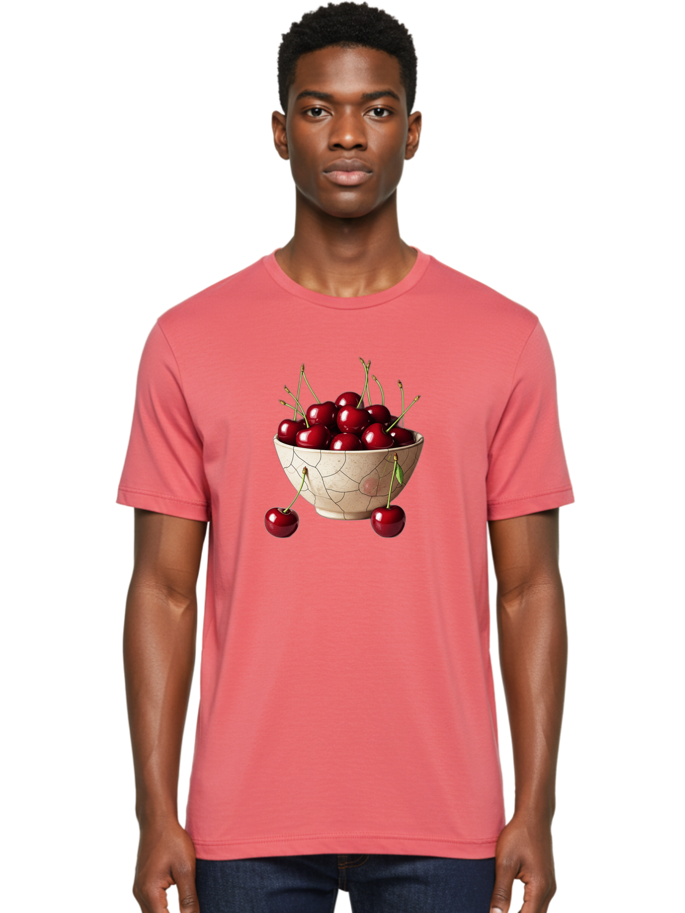 Cherries-In-Bowl-25 Men'S Graphic Tee, 100% Cotton, Comfortable Casual Summer Wear, Machine Washable, Vintage Camera, Old Camera, Antique Camera, Black Camera, Classic Photography, Photography Equipment, Nostalgic Device, Film Camera, Bai690