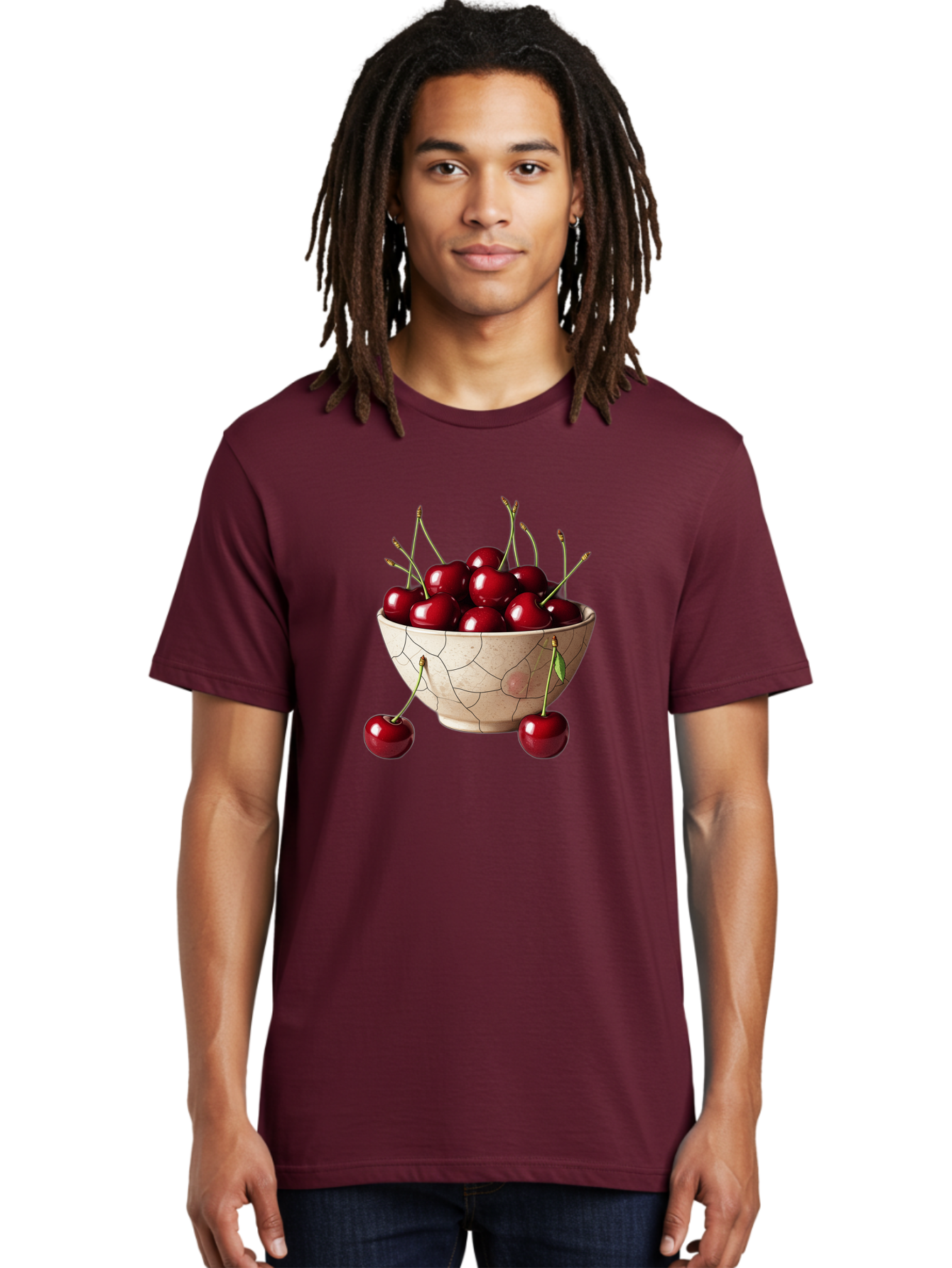 Cherries-In-Bowl-25 Men'S Graphic Tee, 100% Cotton, Comfortable Casual Summer Wear, Machine Washable, Vintage Camera, Old Camera, Antique Camera, Black Camera, Classic Photography, Photography Equipment, Nostalgic Device, Film Camera, Bai690