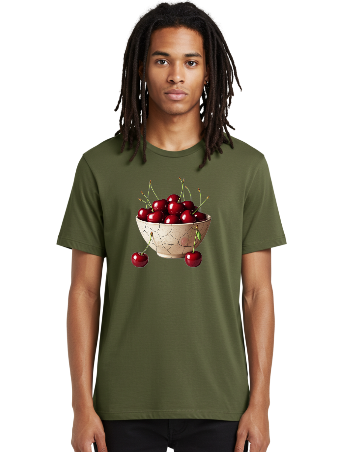 Cherries-In-Bowl-25 Men'S Graphic Tee, 100% Cotton, Comfortable Casual Summer Wear, Machine Washable, Vintage Camera, Old Camera, Antique Camera, Black Camera, Classic Photography, Photography Equipment, Nostalgic Device, Film Camera, Bai690
