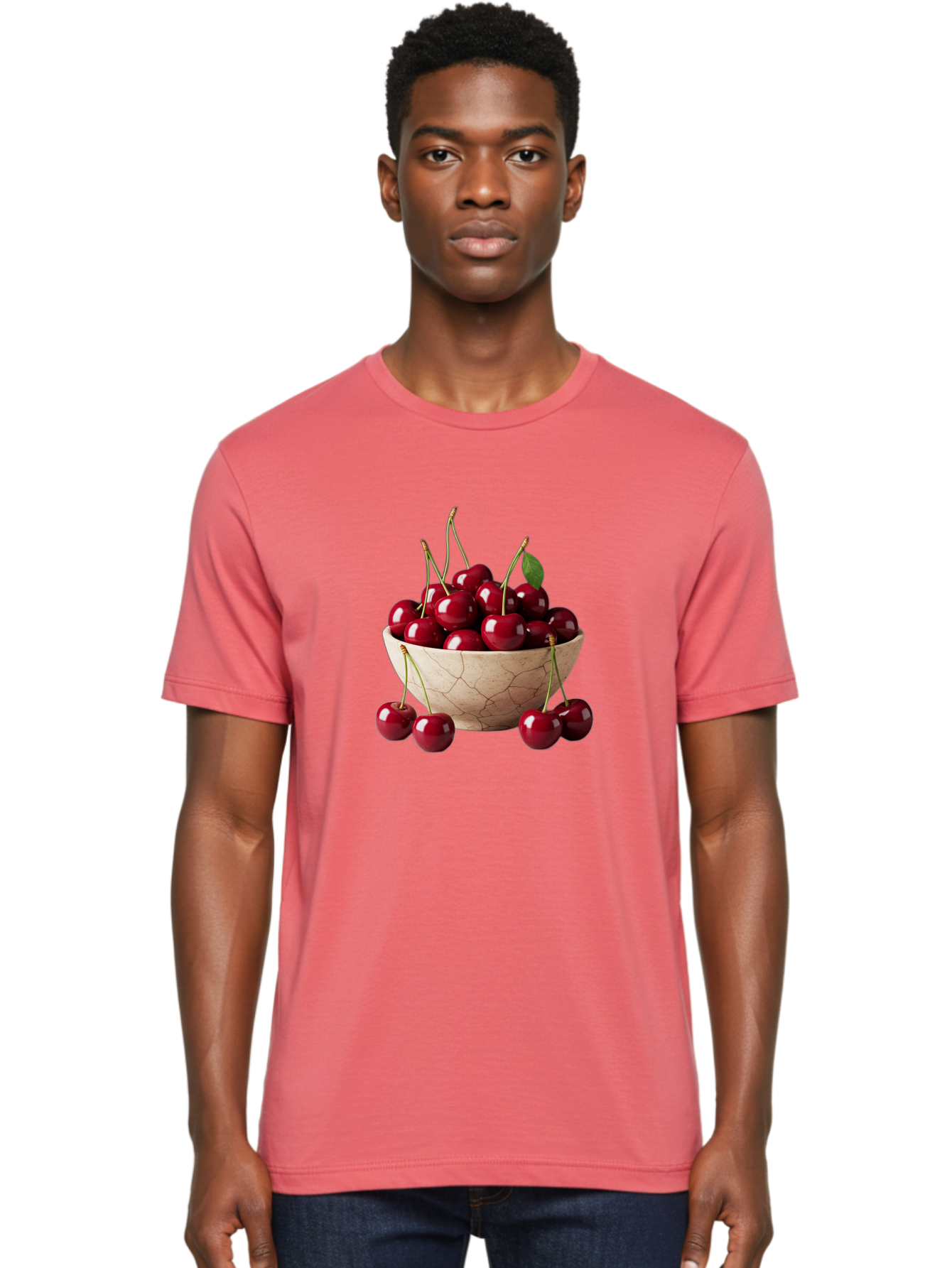 Cherries-In-Bowl-27 Men'S Graphic Tee, 100% Cotton, Comfortable Casual Summer Wear, Machine Washable, Vintage Camera, Old Camera, Antique Camera, Black Camera, Classic Photography, Photography Equipment, Nostalgic Device, Film Camera, Bai692