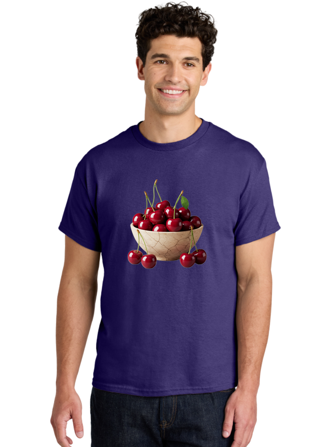 Cherries-In-Bowl-27 Men'S Graphic Tee, 100% Cotton, Comfortable Casual Summer Wear, Machine Washable, Vintage Camera, Old Camera, Antique Camera, Black Camera, Classic Photography, Photography Equipment, Nostalgic Device, Film Camera, Bai692