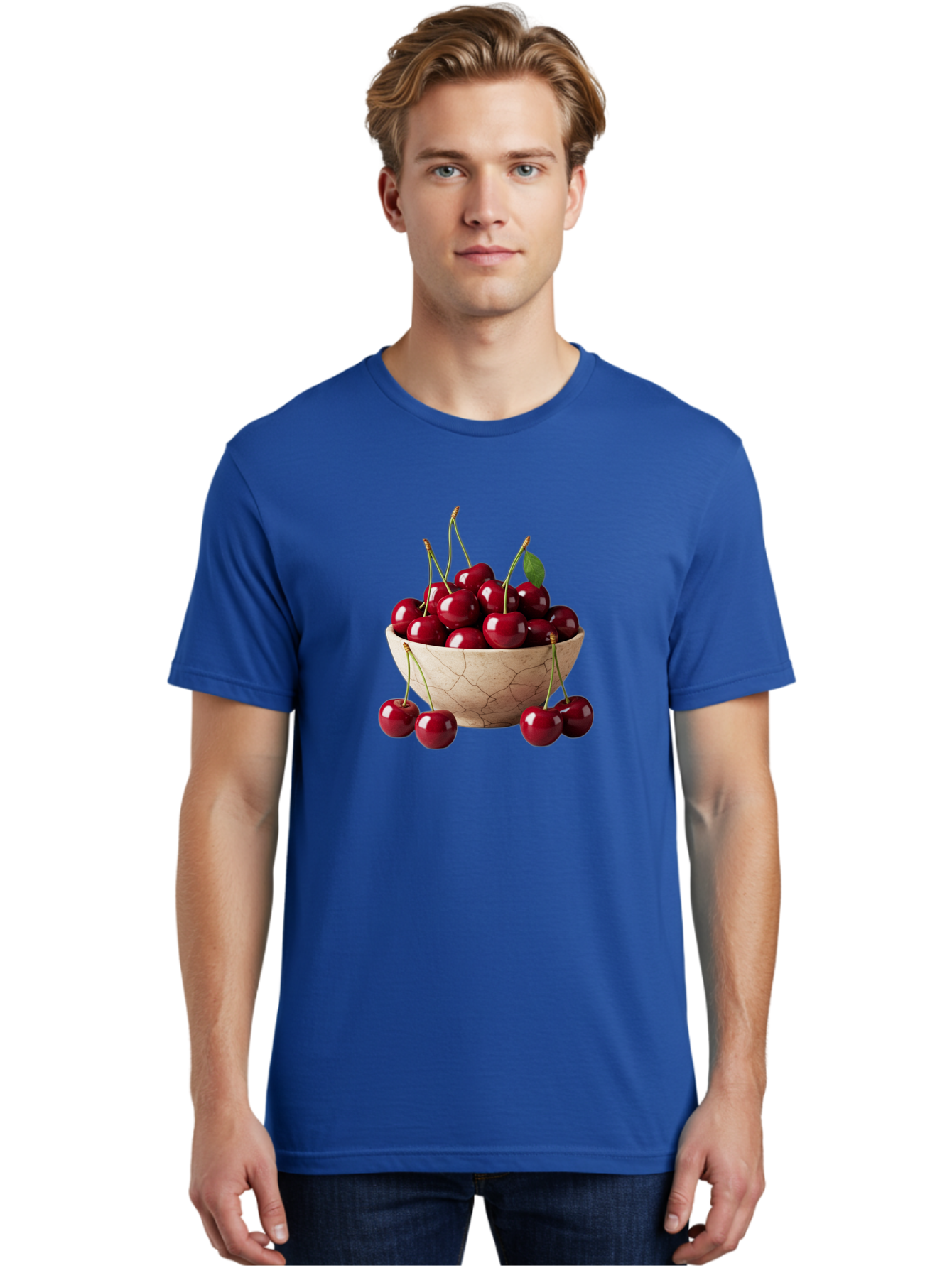 Cherries-In-Bowl-27 Men'S Graphic Tee, 100% Cotton, Comfortable Casual Summer Wear, Machine Washable, Vintage Camera, Old Camera, Antique Camera, Black Camera, Classic Photography, Photography Equipment, Nostalgic Device, Film Camera, Bai692