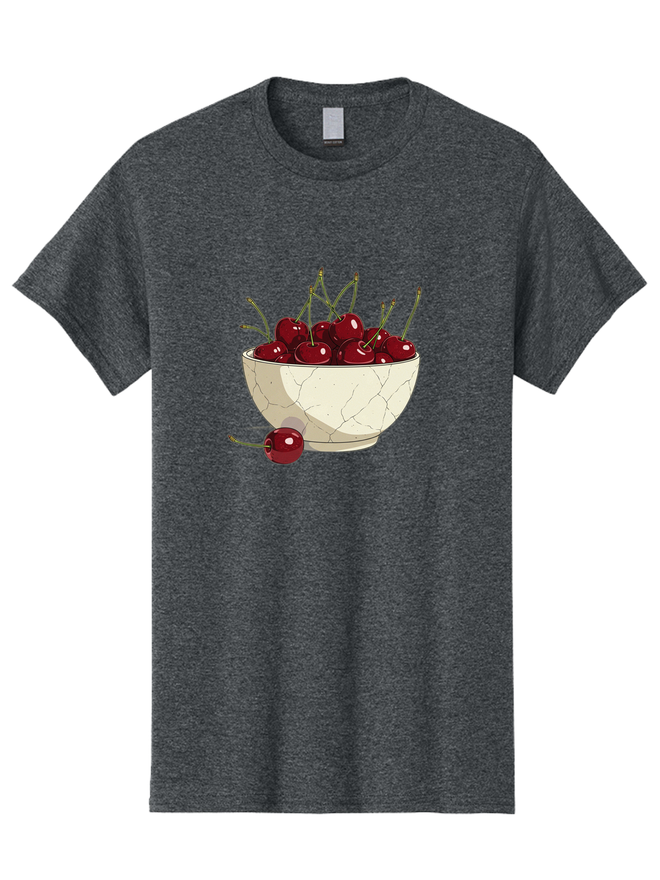 Cherries-In-Bowl-3 Men'S Graphic Tee, 100% Cotton, Comfortable Casual Summer Wear, Machine Washable, Vintage Camera, Old Camera, Antique Camera, Black Camera, Classic Photography, Photography Equipment, Nostalgic Device, Film Camera, Bai693