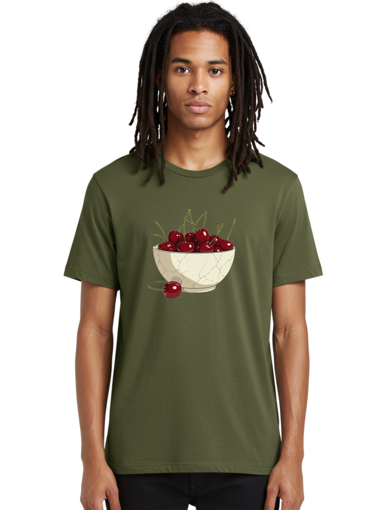 Cherries-In-Bowl-3 Men'S Graphic Tee, 100% Cotton, Comfortable Casual Summer Wear, Machine Washable, Vintage Camera, Old Camera, Antique Camera, Black Camera, Classic Photography, Photography Equipment, Nostalgic Device, Film Camera, Bai693