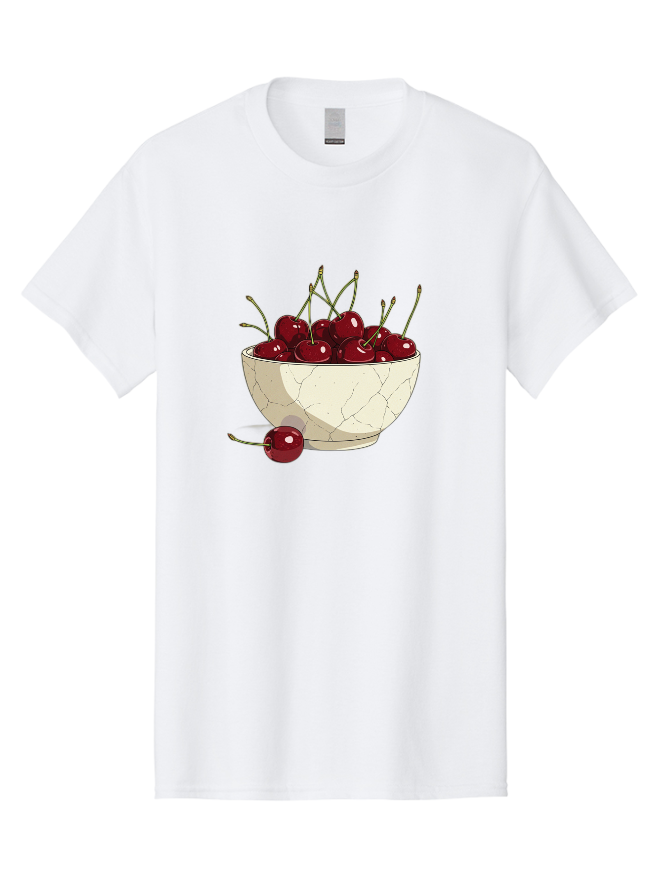 Cherries-In-Bowl-3 Men'S Graphic Tee, 100% Cotton, Comfortable Casual Summer Wear, Machine Washable, Vintage Camera, Old Camera, Antique Camera, Black Camera, Classic Photography, Photography Equipment, Nostalgic Device, Film Camera, Bai693