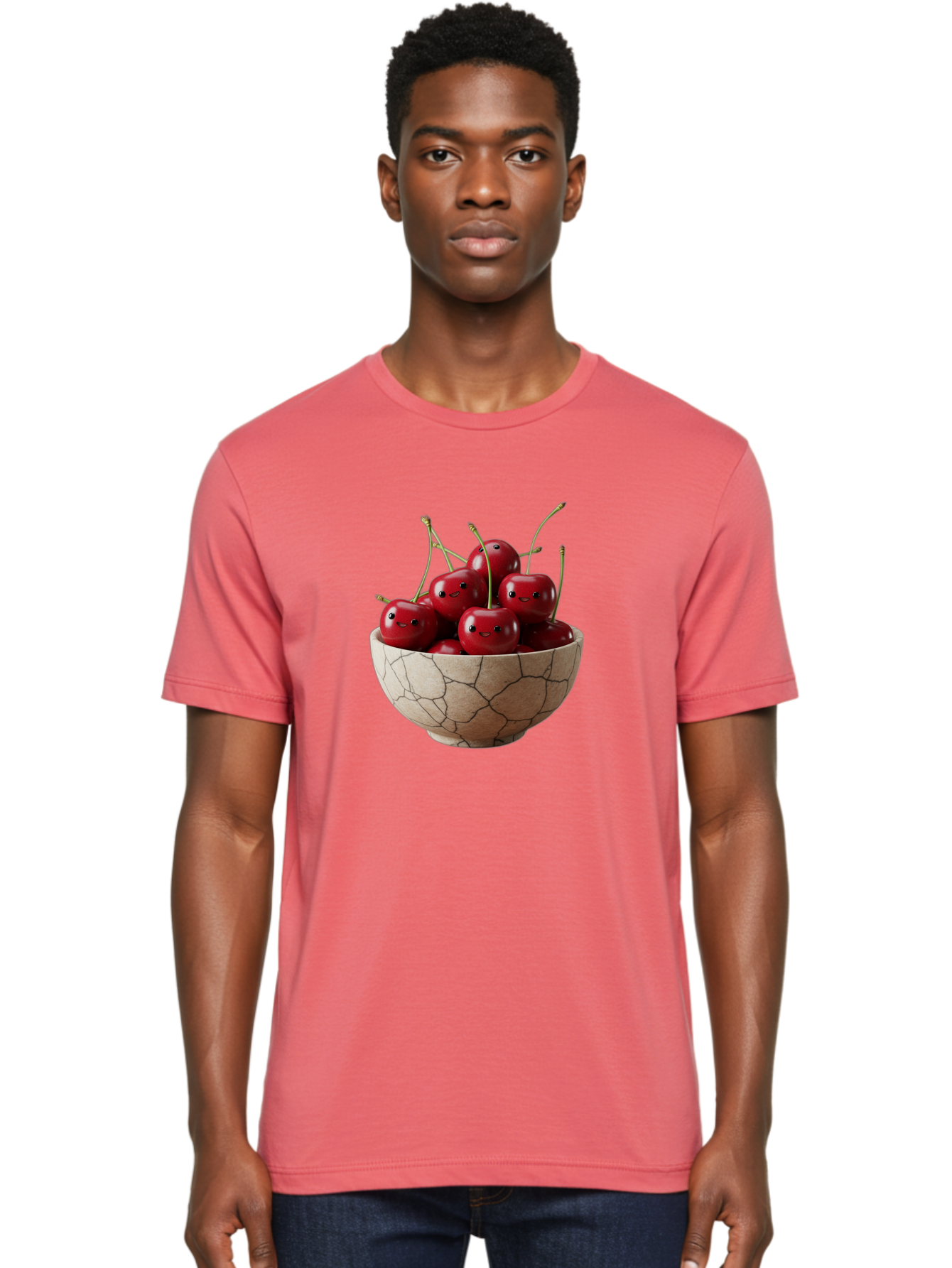 Cherries-In-Bowl-5 Men'S Graphic Tee, 100% Cotton, Comfortable Casual Summer Wear, Machine Washable, Vintage Camera, Old Camera, Antique Camera, Black Camera, Classic Photography, Photography Equipment, Nostalgic Device, Film Camera, Bai695