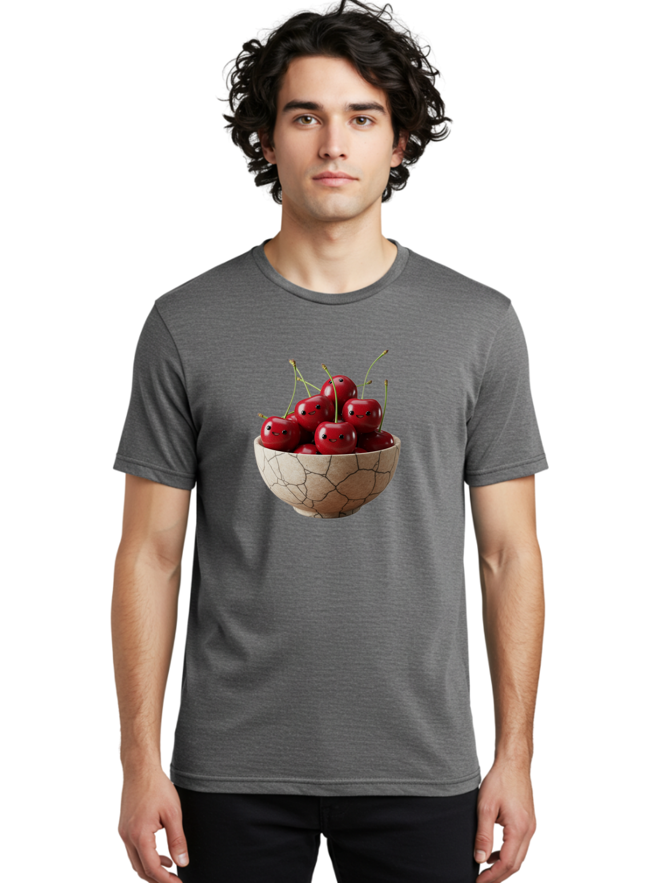 Cherries-In-Bowl-5 Men'S Graphic Tee, 100% Cotton, Comfortable Casual Summer Wear, Machine Washable, Vintage Camera, Old Camera, Antique Camera, Black Camera, Classic Photography, Photography Equipment, Nostalgic Device, Film Camera, Bai695