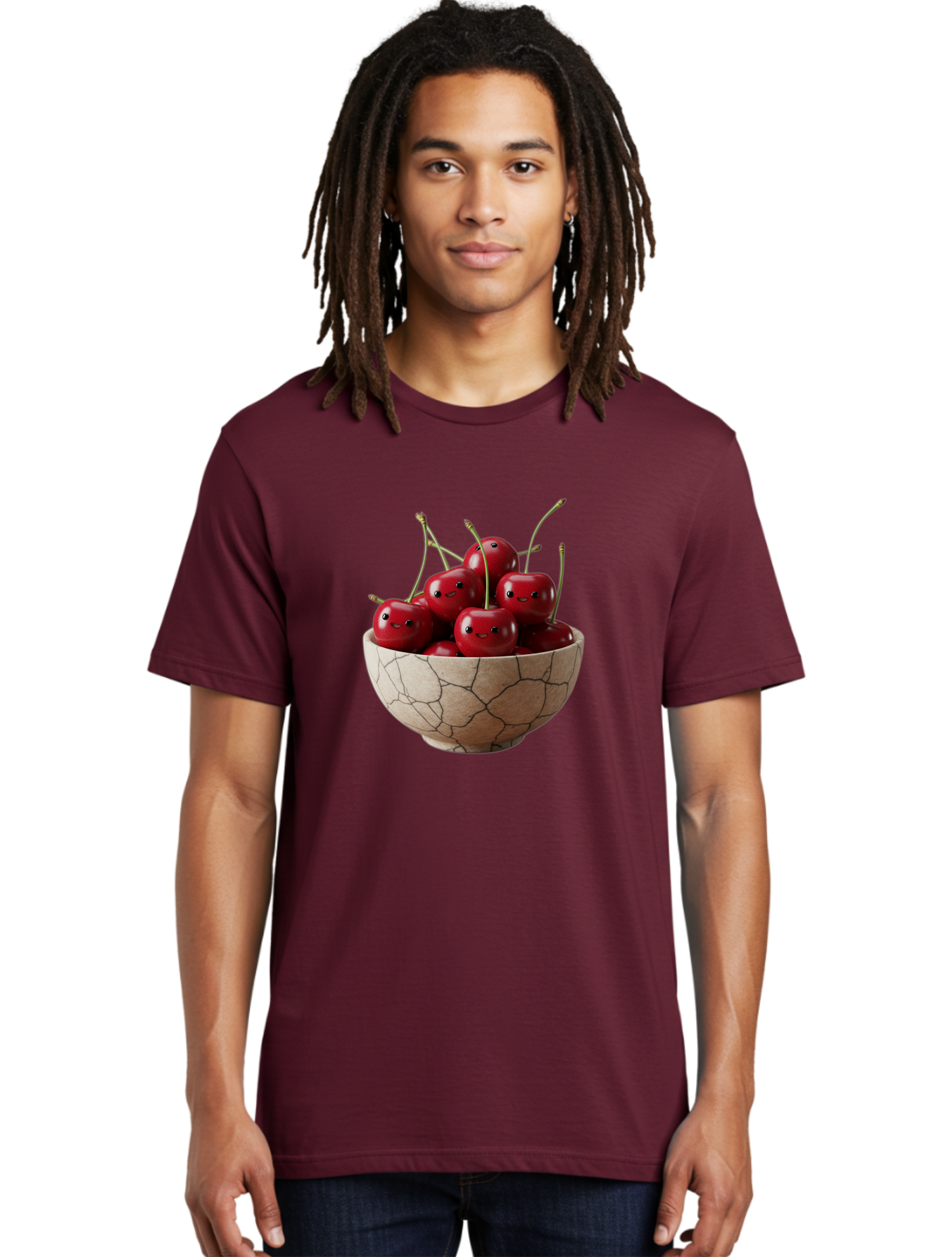 Cherries-In-Bowl-5 Men'S Graphic Tee, 100% Cotton, Comfortable Casual Summer Wear, Machine Washable, Vintage Camera, Old Camera, Antique Camera, Black Camera, Classic Photography, Photography Equipment, Nostalgic Device, Film Camera, Bai695