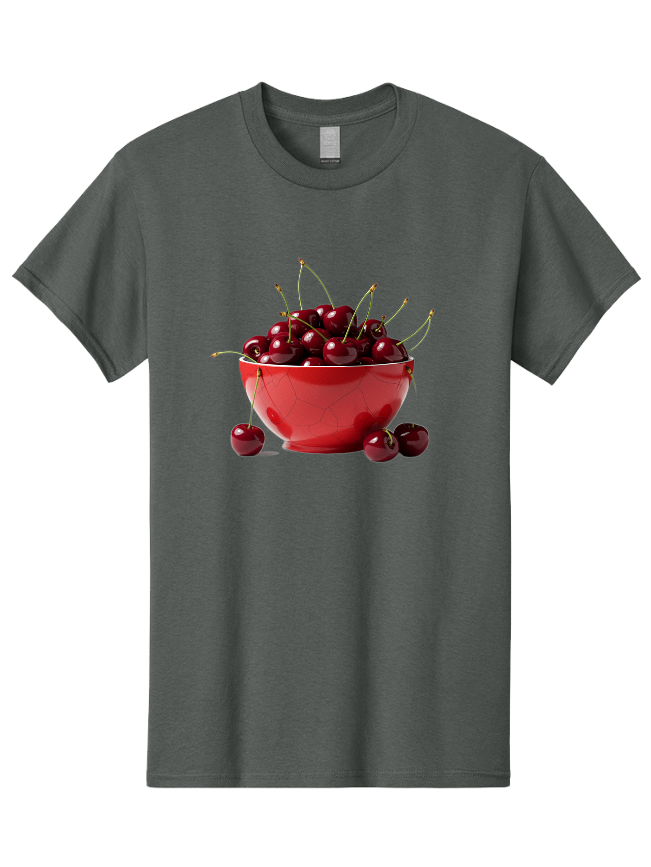 Cherries-In-Bowl-6 Men'S Graphic Tee, 100% Cotton, Comfortable Casual Summer Wear, Machine Washable, Vintage Camera, Old Camera, Antique Camera, Black Camera, Classic Photography, Photography Equipment, Nostalgic Device, Film Camera, Bai696