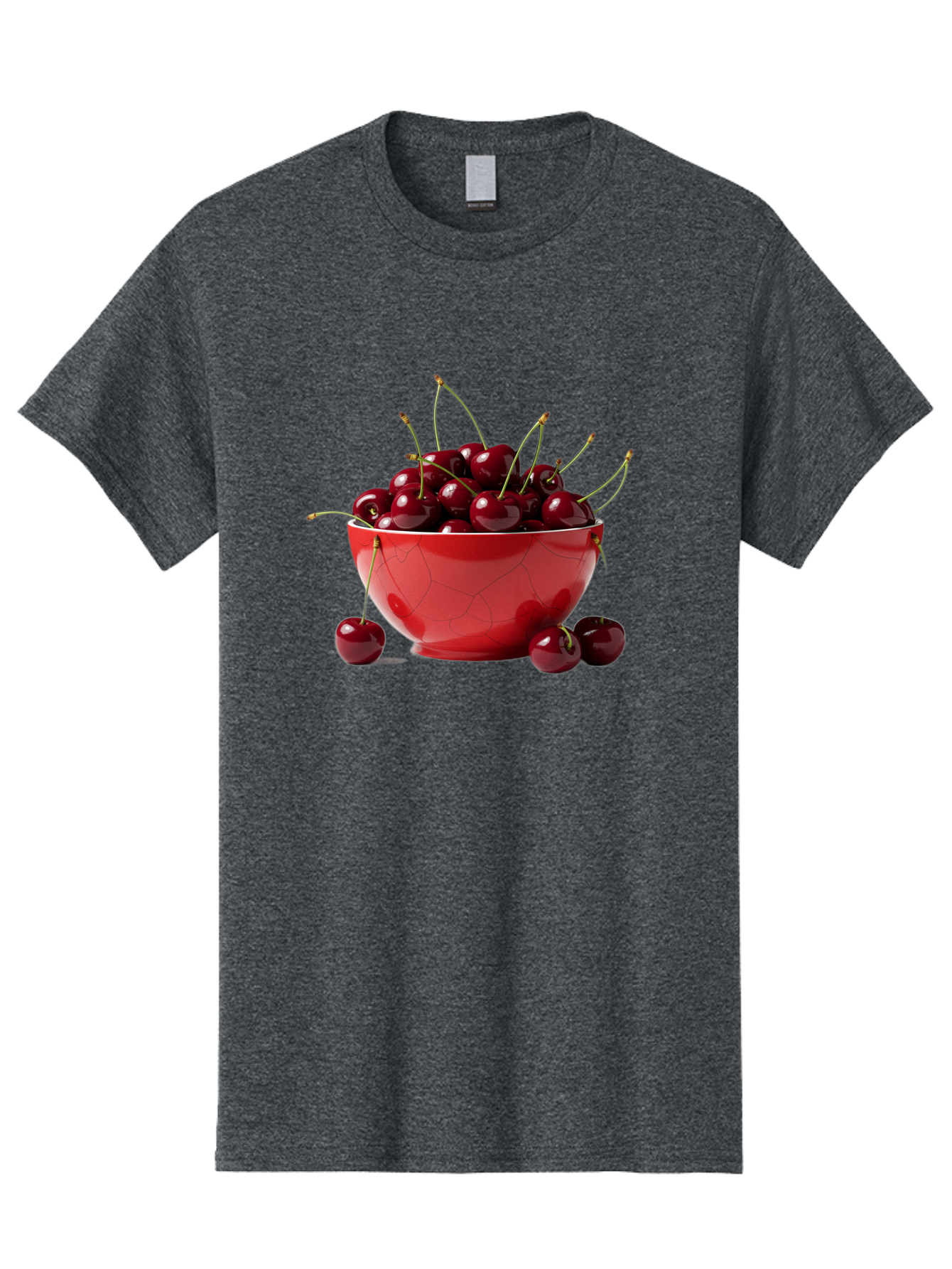 Cherries-In-Bowl-6 Men'S Graphic Tee, 100% Cotton, Comfortable Casual Summer Wear, Machine Washable, Vintage Camera, Old Camera, Antique Camera, Black Camera, Classic Photography, Photography Equipment, Nostalgic Device, Film Camera, Bai696