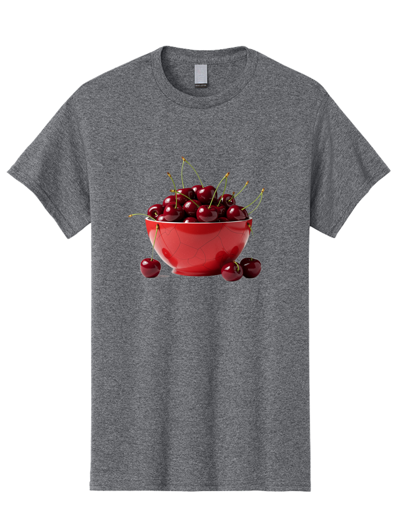 Cherries-In-Bowl-6 Men'S Graphic Tee, 100% Cotton, Comfortable Casual Summer Wear, Machine Washable, Vintage Camera, Old Camera, Antique Camera, Black Camera, Classic Photography, Photography Equipment, Nostalgic Device, Film Camera, Bai696
