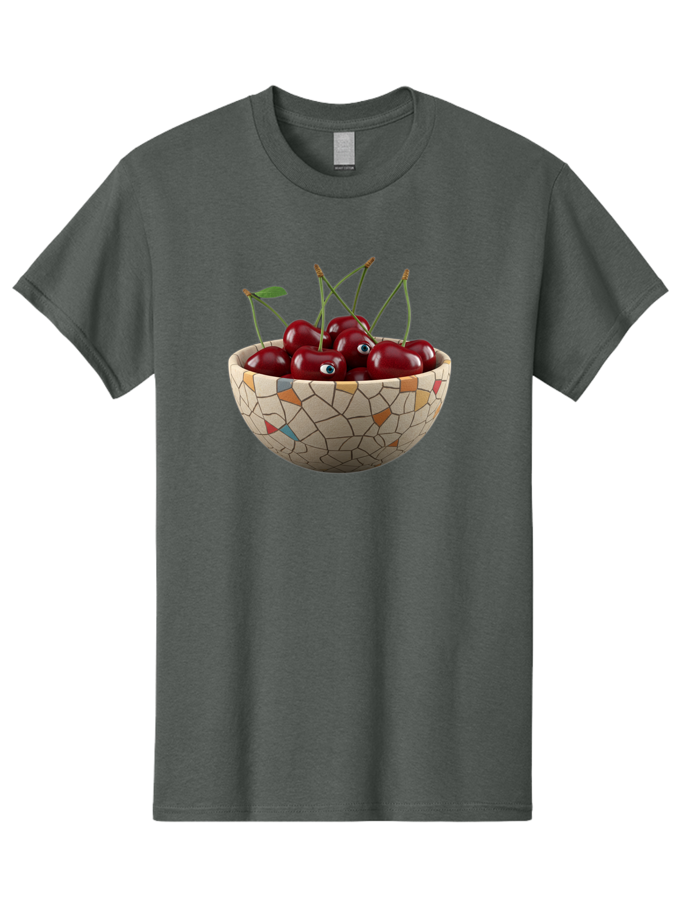 Cherries-In-Bowl-7 Men'S Graphic Tee, 100% Cotton, Comfortable Casual Summer Wear, Machine Washable, Vintage Camera, Old Camera, Antique Camera, Black Camera, Classic Photography, Photography Equipment, Nostalgic Device, Film Camera, Bai697