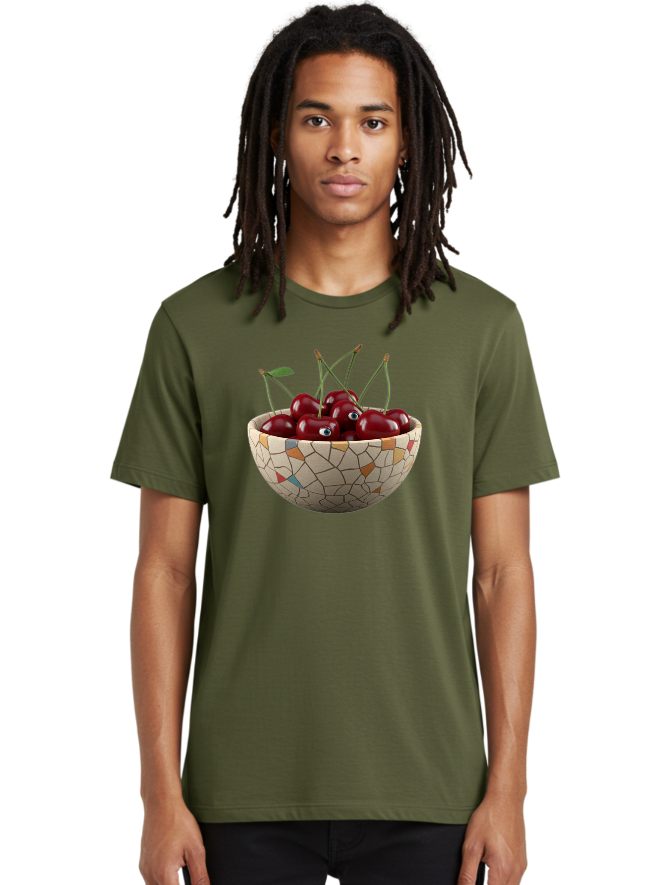Cherries-In-Bowl-7 Men'S Graphic Tee, 100% Cotton, Comfortable Casual Summer Wear, Machine Washable, Vintage Camera, Old Camera, Antique Camera, Black Camera, Classic Photography, Photography Equipment, Nostalgic Device, Film Camera, Bai697
