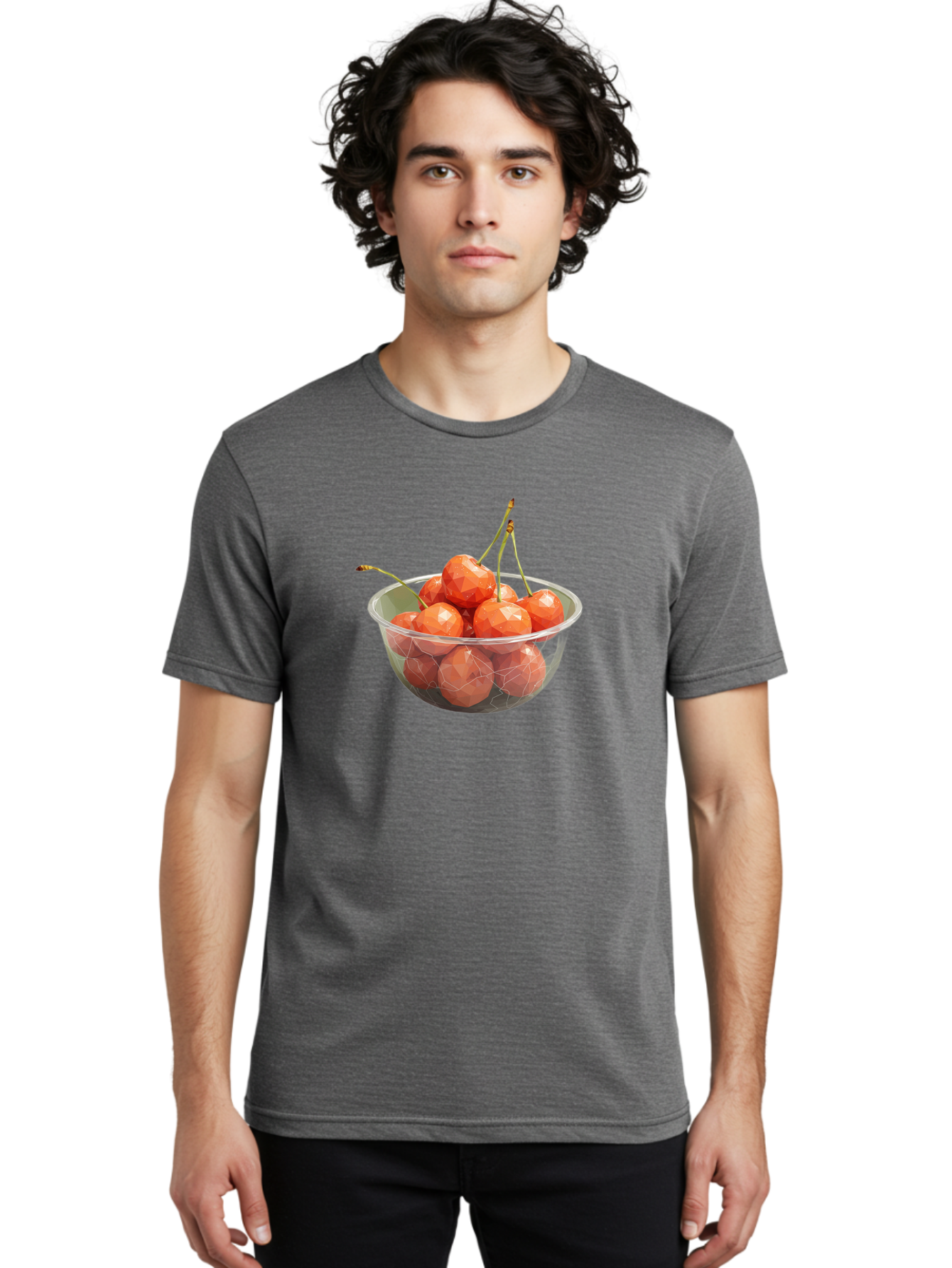 Cherries-In-Bowl-9 Men'S Graphic Tee, 100% Cotton, Comfortable Casual Summer Wear, Machine Washable, Vintage Camera, Old Camera, Antique Camera, Black Camera, Classic Photography, Photography Equipment, Nostalgic Device, Film Camera, Bai699