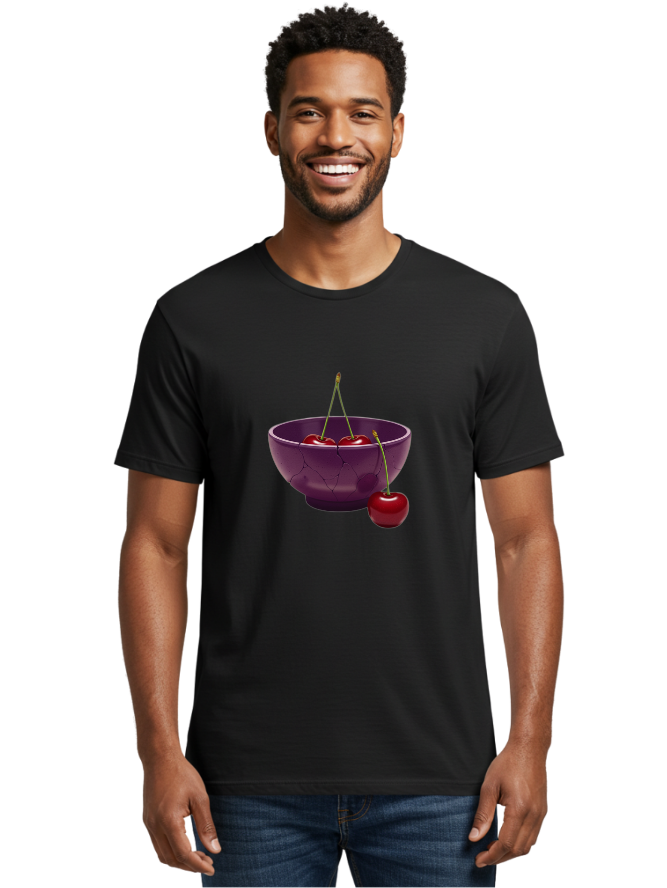 Cherries-In-Bowl Men'S Graphic Tee, 100% Cotton, Comfortable Casual Summer Wear, Machine Washable, Vintage Camera, Old Camera, Antique Camera, Black Camera, Classic Photography, Photography Equipment, Nostalgic Device, Film Camera, Camera Art Bai700