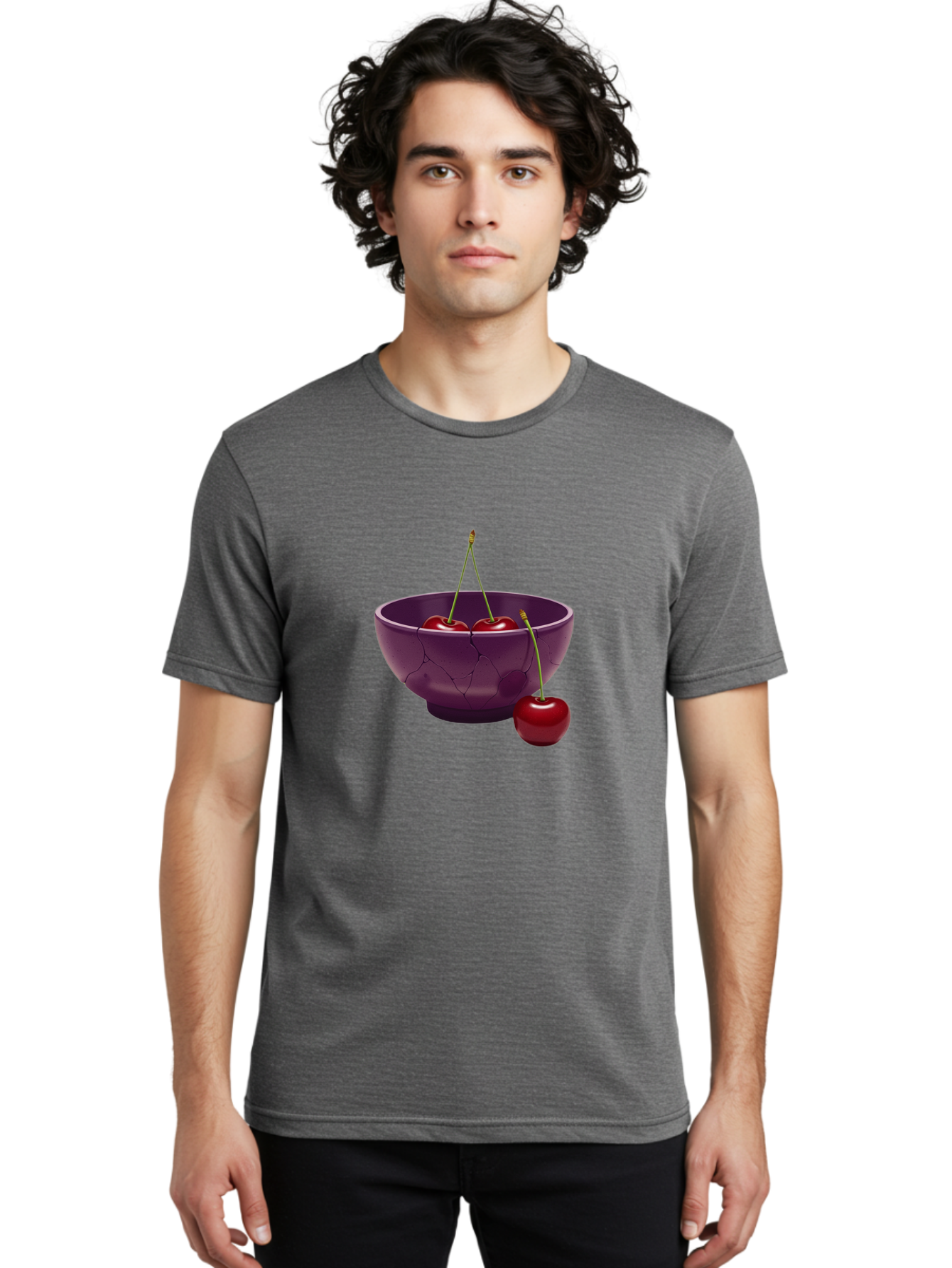 Cherries-In-Bowl Men'S Graphic Tee, 100% Cotton, Comfortable Casual Summer Wear, Machine Washable, Vintage Camera, Old Camera, Antique Camera, Black Camera, Classic Photography, Photography Equipment, Nostalgic Device, Film Camera, Camera Art Bai700