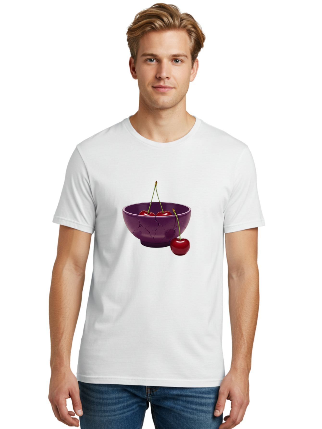 Cherries-In-Bowl Men'S Graphic Tee, 100% Cotton, Comfortable Casual Summer Wear, Machine Washable, Vintage Camera, Old Camera, Antique Camera, Black Camera, Classic Photography, Photography Equipment, Nostalgic Device, Film Camera, Camera Art Bai700