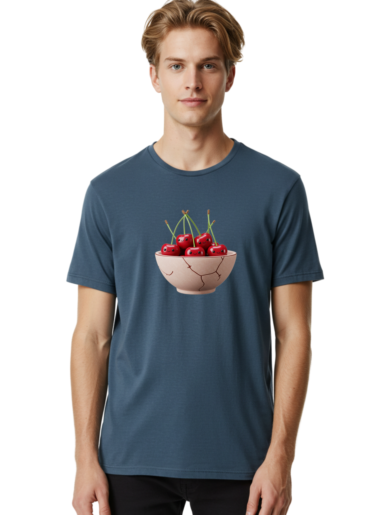 Cherries-In-Broken-Bowl Men'S Graphic Tee, 100% Cotton, Comfortable Casual Summer Wear, Machine Washable, Vintage Camera, Old Camera, Antique Camera, Black Camera, Classic Photography, Photography Equipment, Nostalgic Device, Film Camera, Bai701