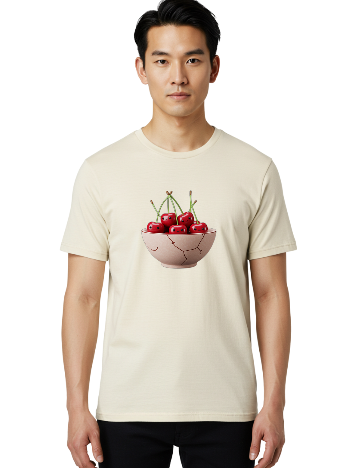 Cherries-In-Broken-Bowl Men'S Graphic Tee, 100% Cotton, Comfortable Casual Summer Wear, Machine Washable, Vintage Camera, Old Camera, Antique Camera, Black Camera, Classic Photography, Photography Equipment, Nostalgic Device, Film Camera, Bai701
